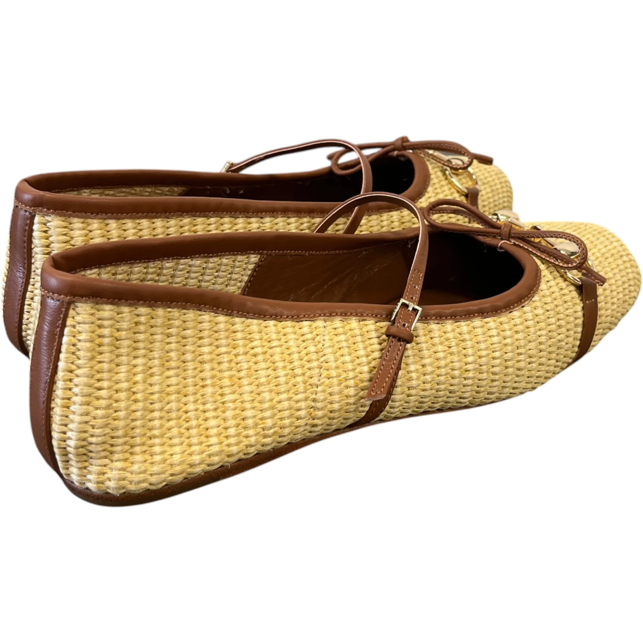 Women's Raffia Horsebit Mules Beige Size EU 40 / UK 7 - Image 8