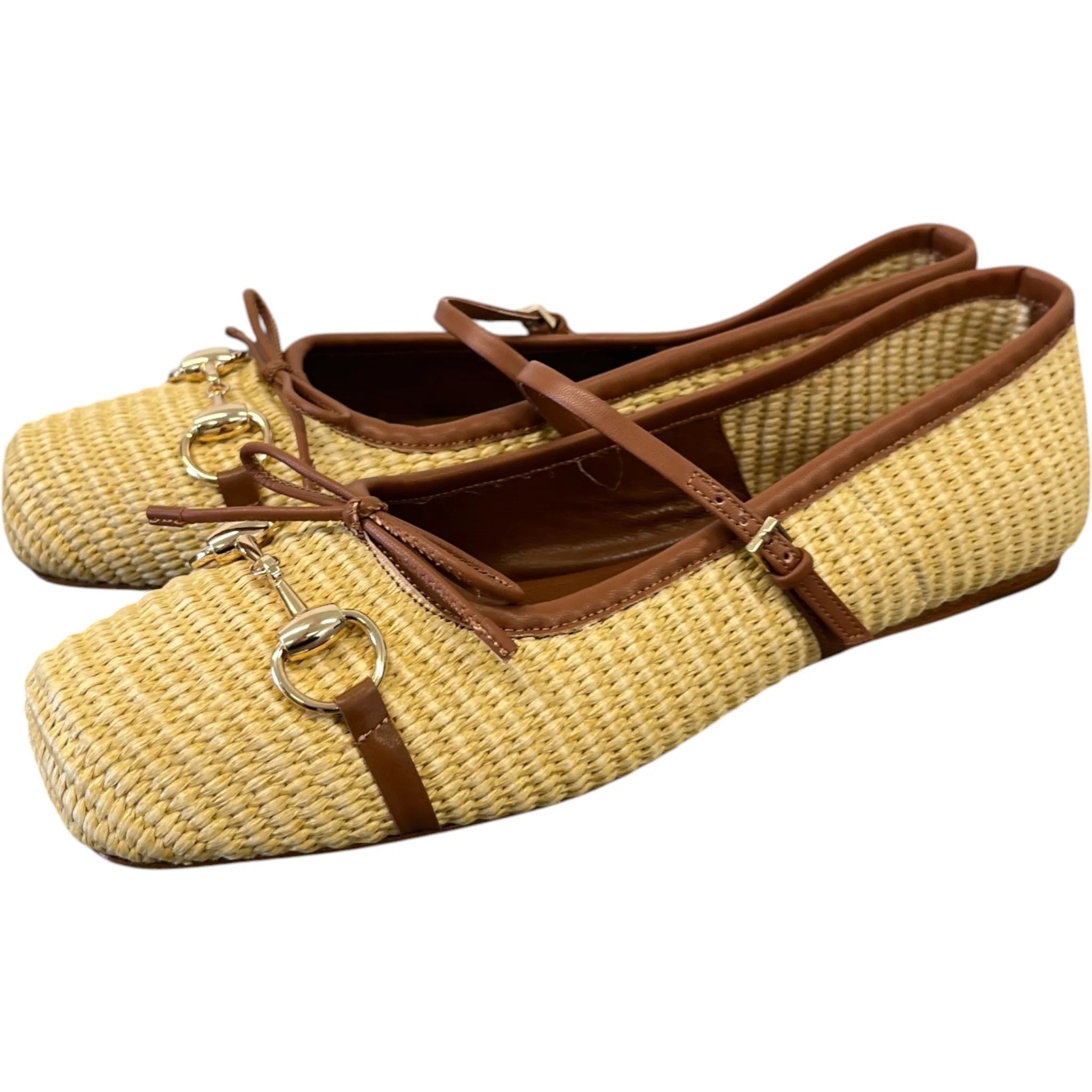 Women's Raffia Horsebit Mules Beige Size EU 40 / UK 7 - Image 9