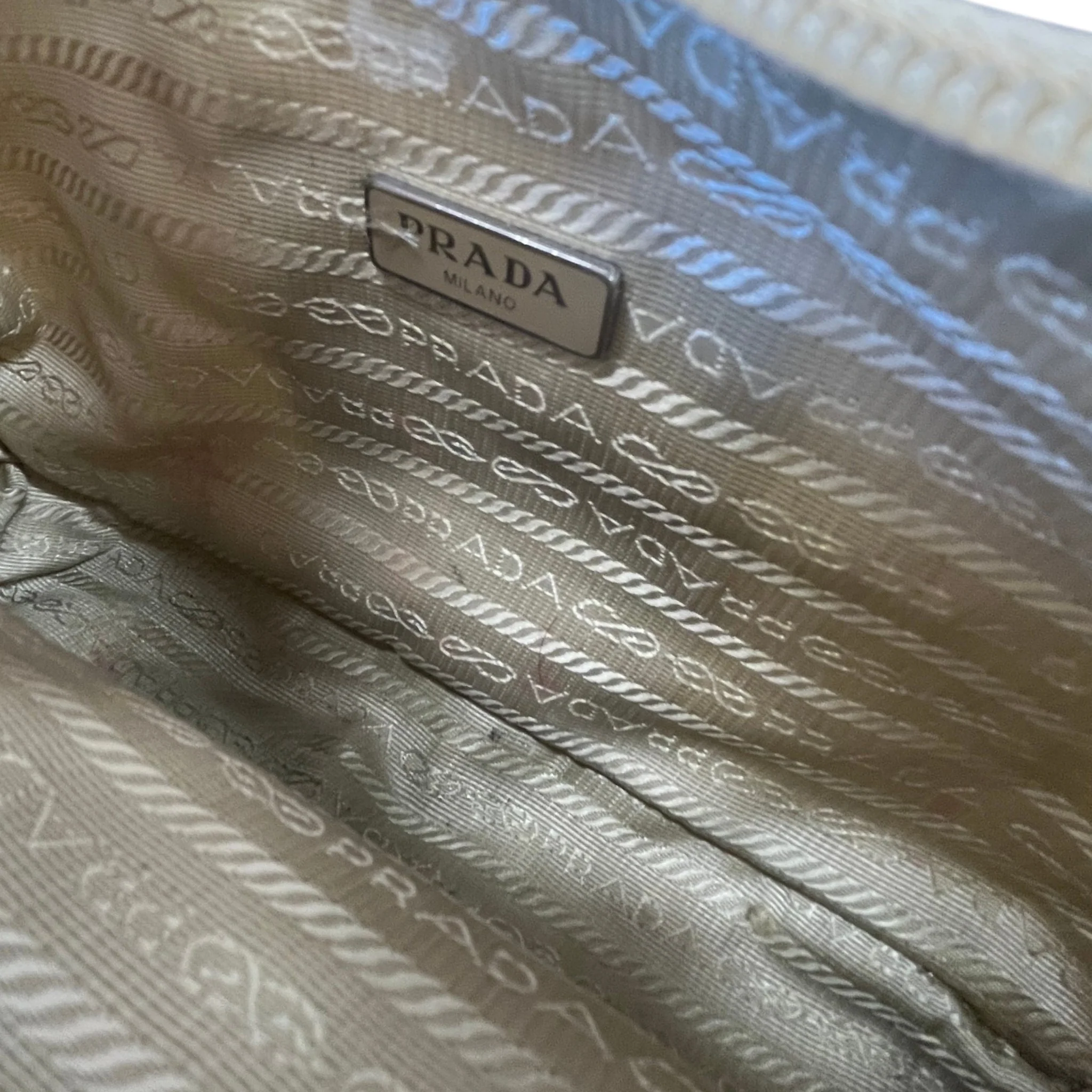 Women's Re-Edition 2000 Re-Nylon Bag Beige - Image 11