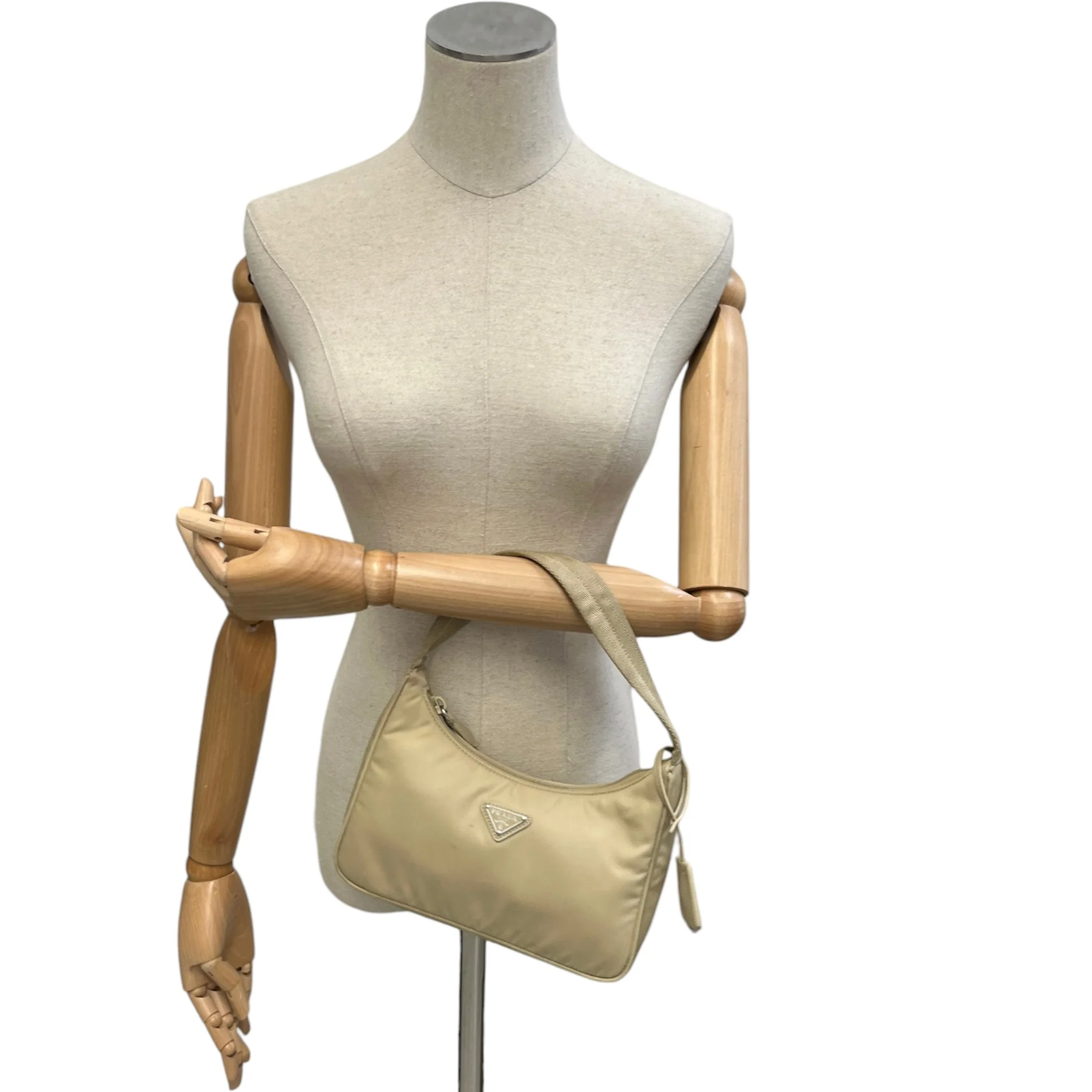 Women's Re-Edition 2000 Re-Nylon Bag Beige - Image 2