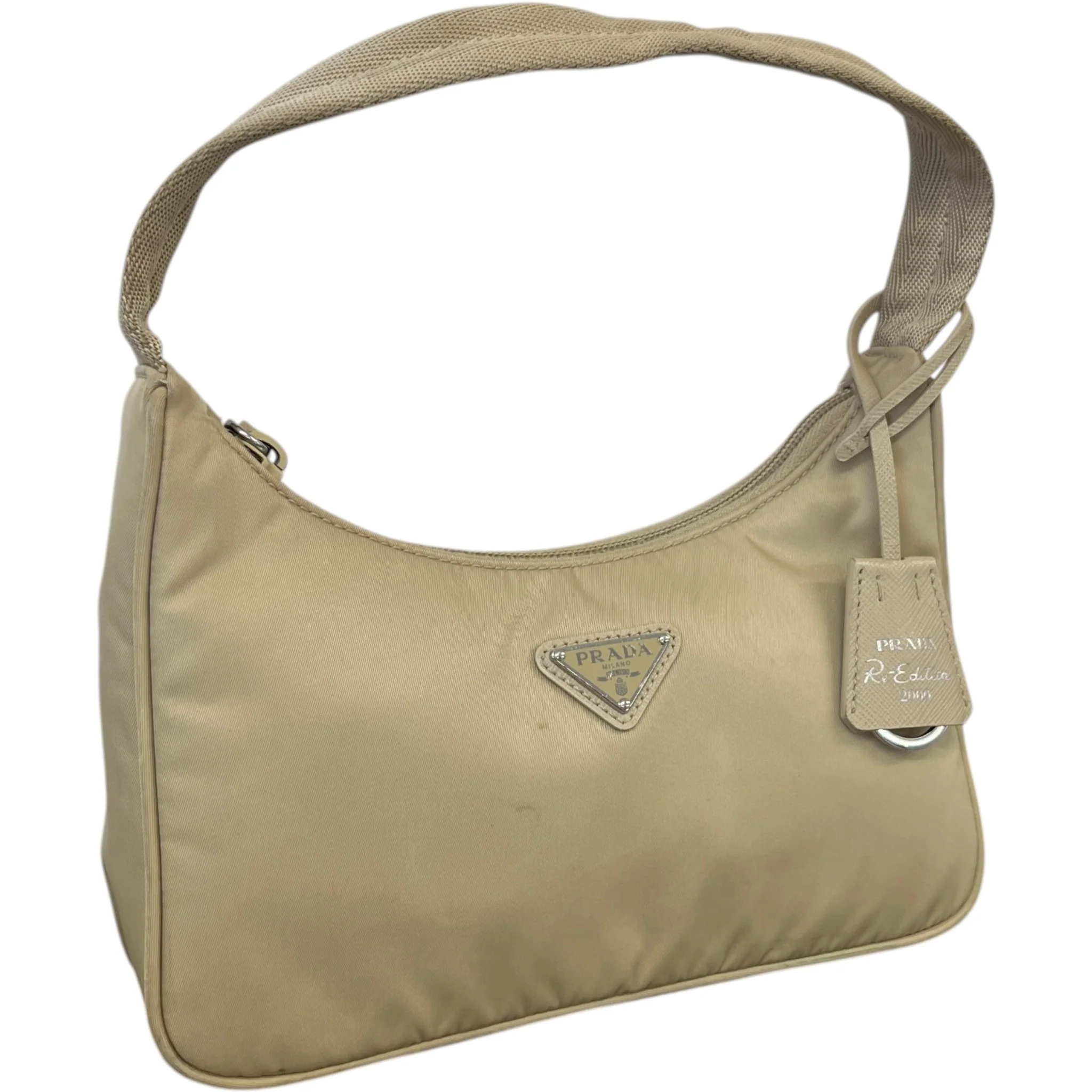 Women's Re-Edition 2000 Re-Nylon Bag Beige - Image 4