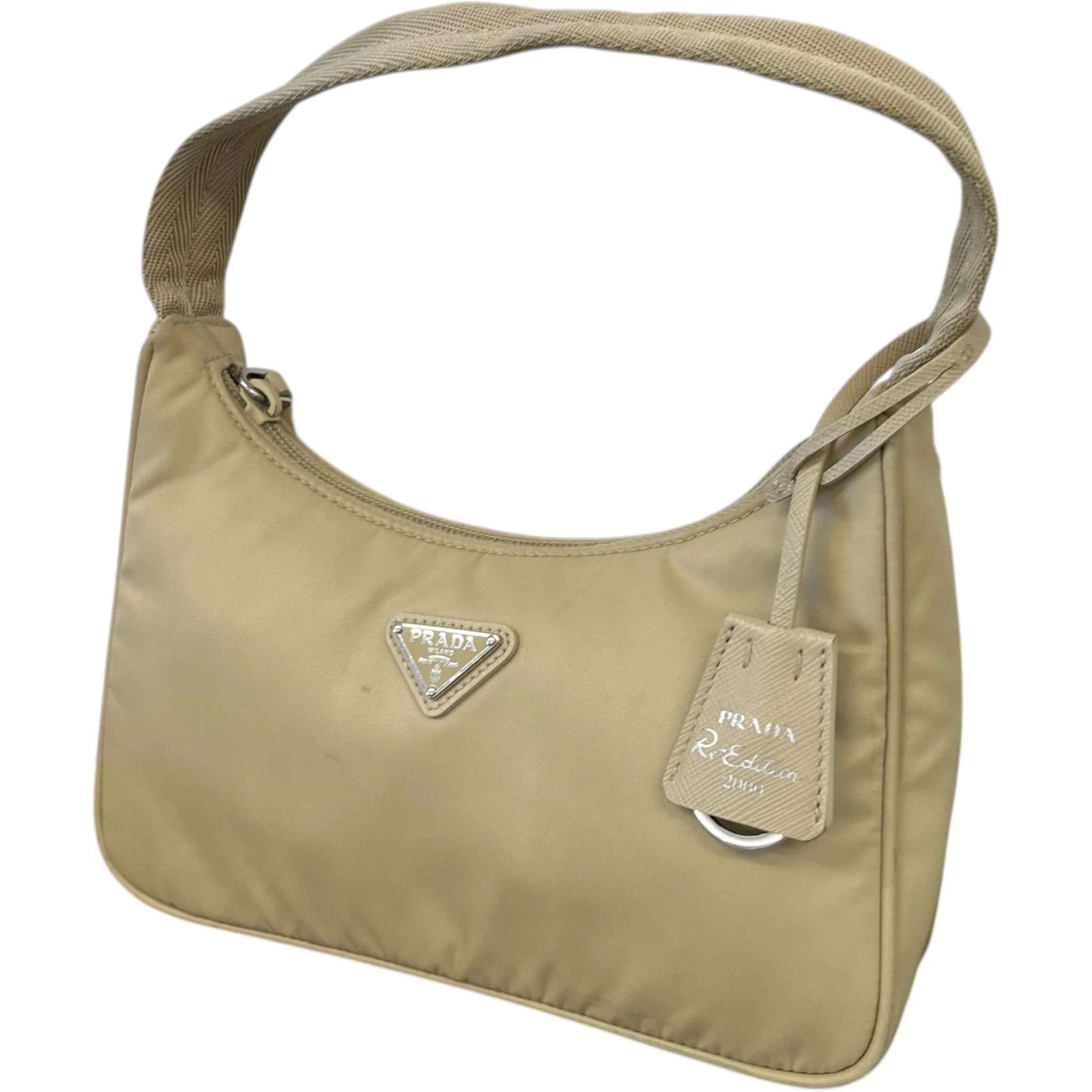 Women's Re-Edition 2000 Re-Nylon Bag Beige - Image 5