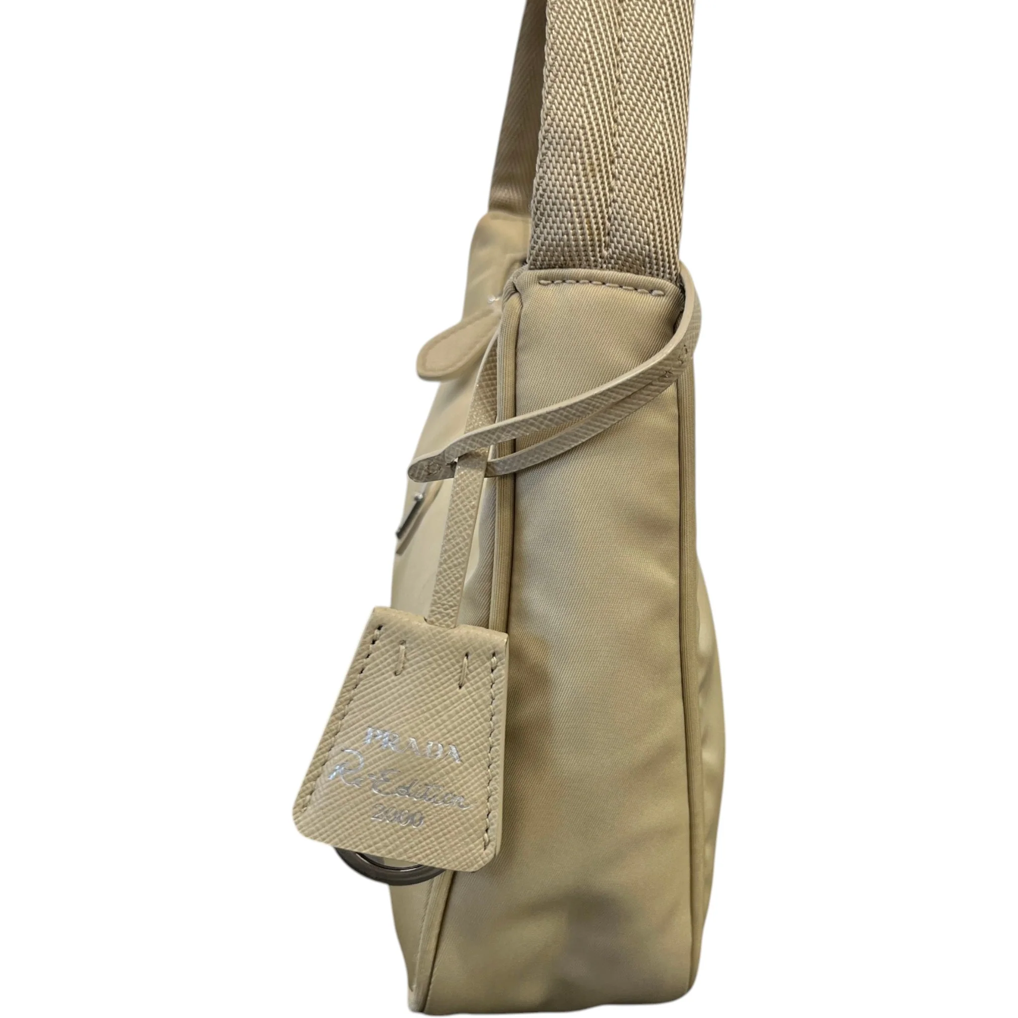 Women's Re-Edition 2000 Re-Nylon Bag Beige - Image 7