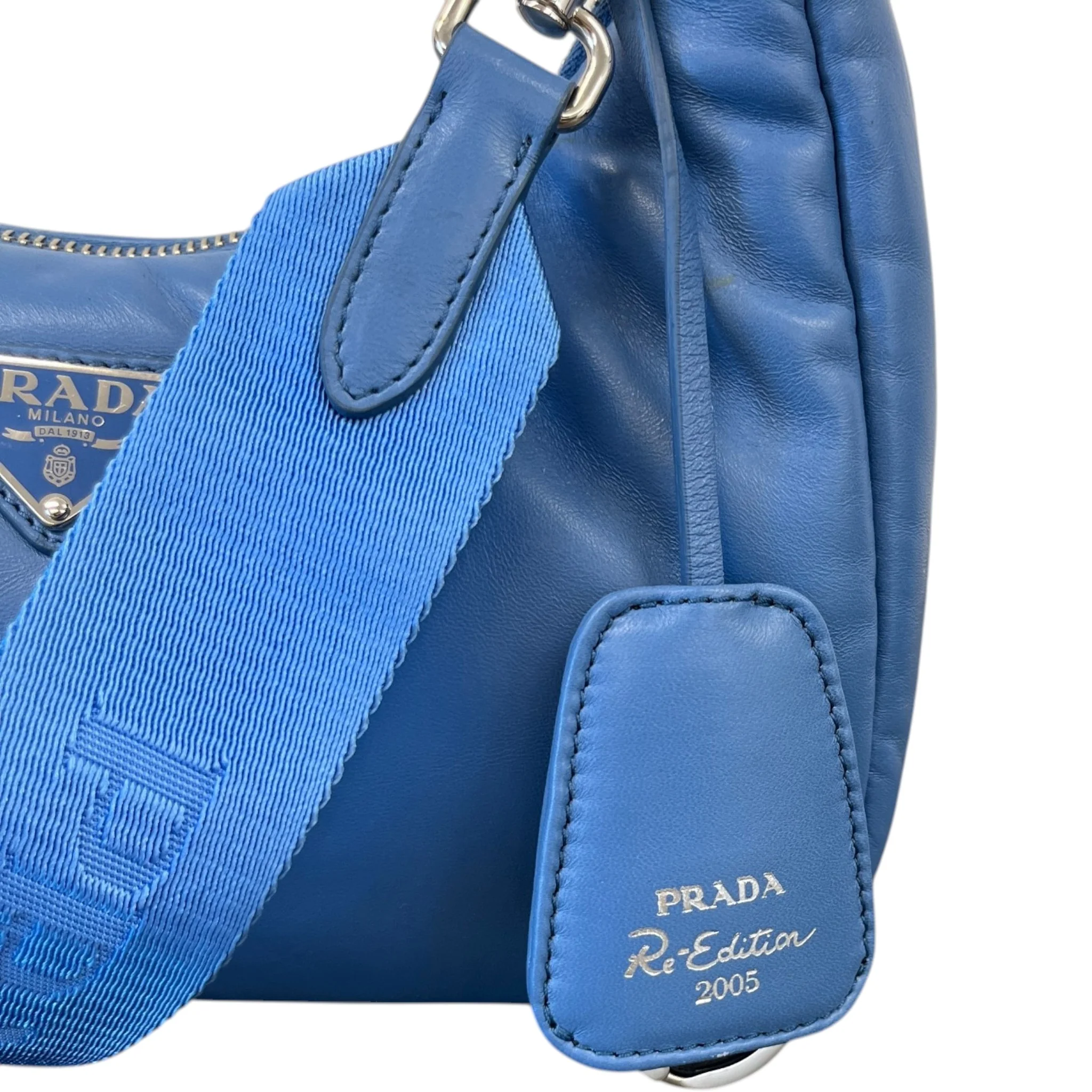 Women's Re-Edition 2005 Padded Nappa Bag Blue - Image 11