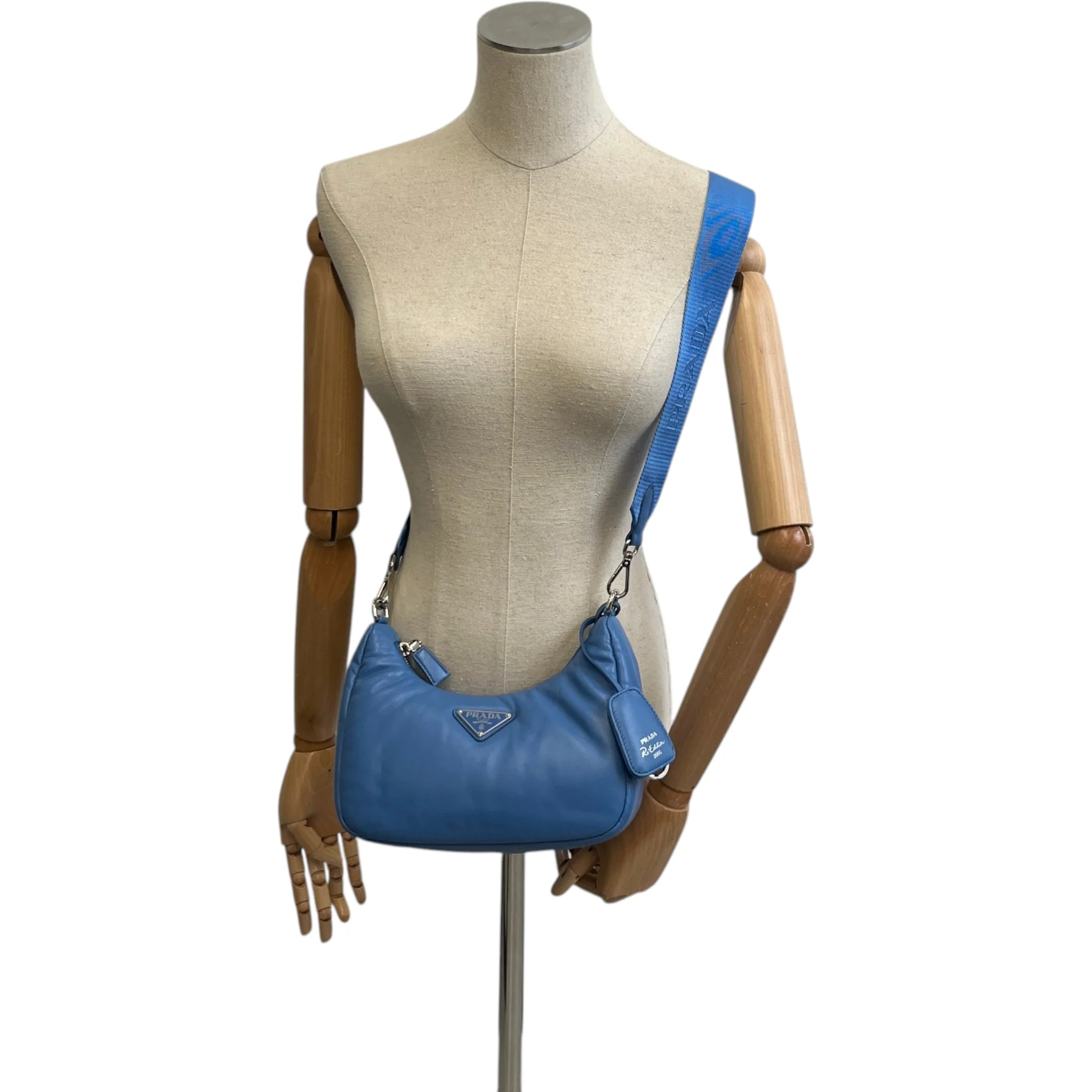 Women's Re-Edition 2005 Padded Nappa Bag Blue - Image 2