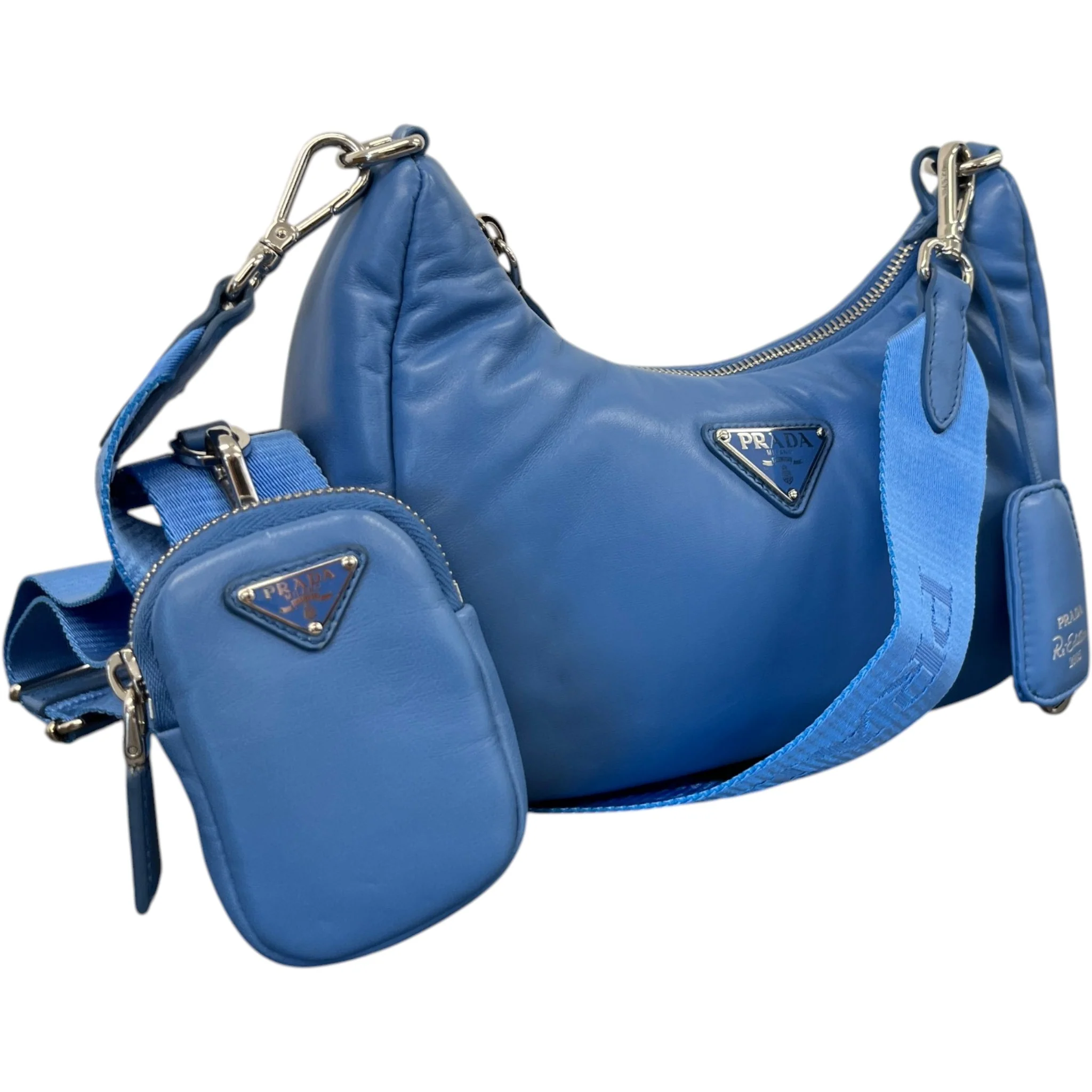 Women's Re-Edition 2005 Padded Nappa Bag Blue - Image 4