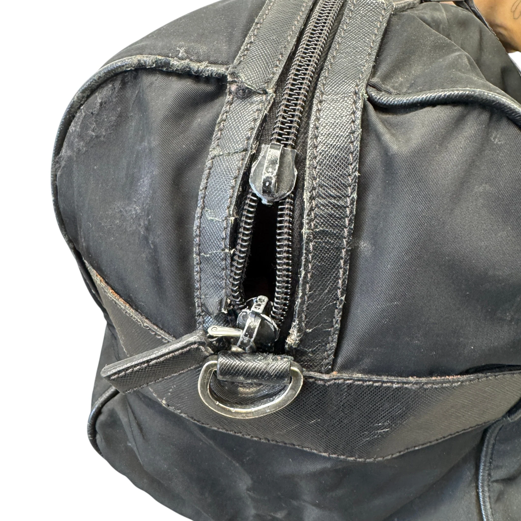 Women's Re-Nylon Plaque Logo Bag Black - Image 10