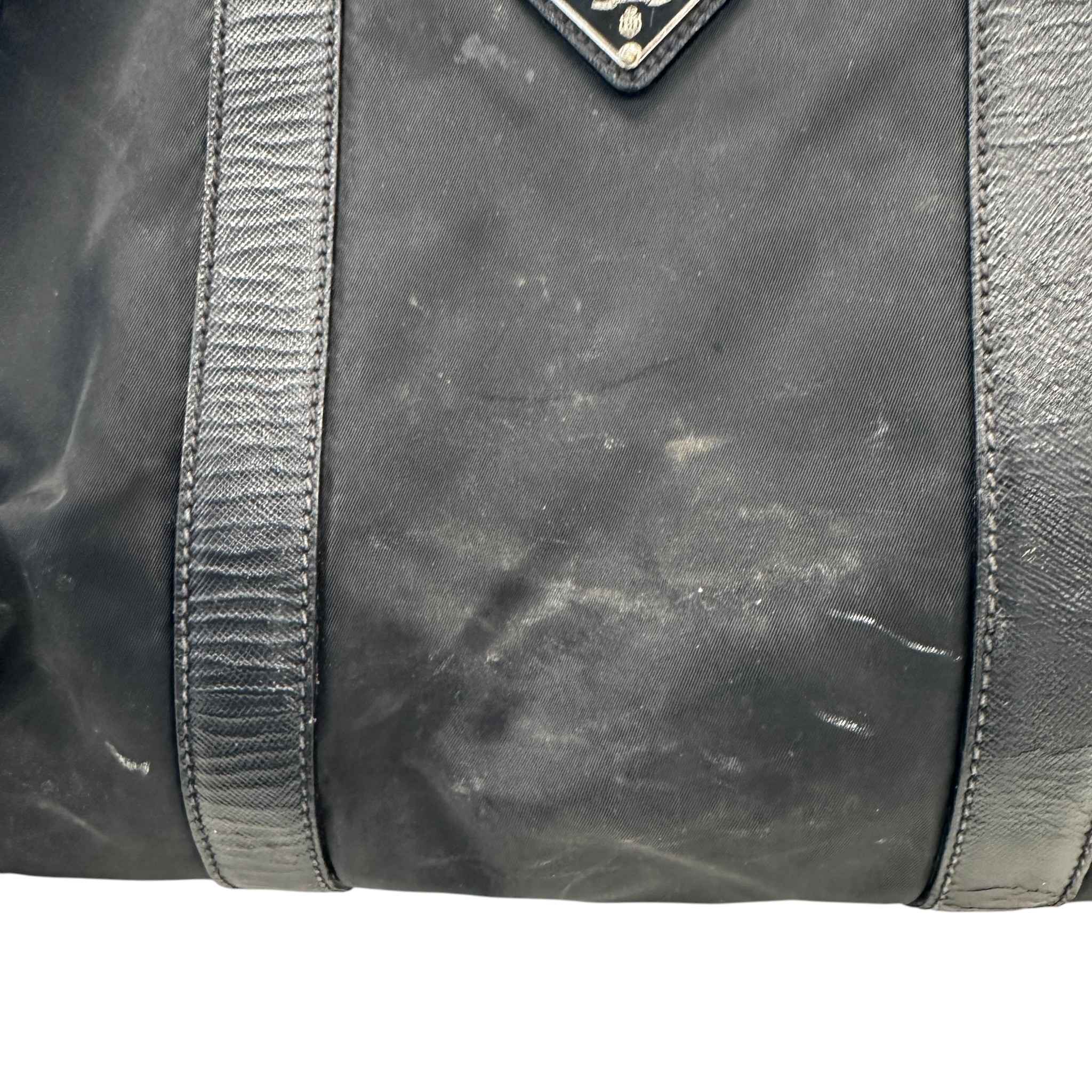 Women's Re-Nylon Plaque Logo Bag Black - Image 11