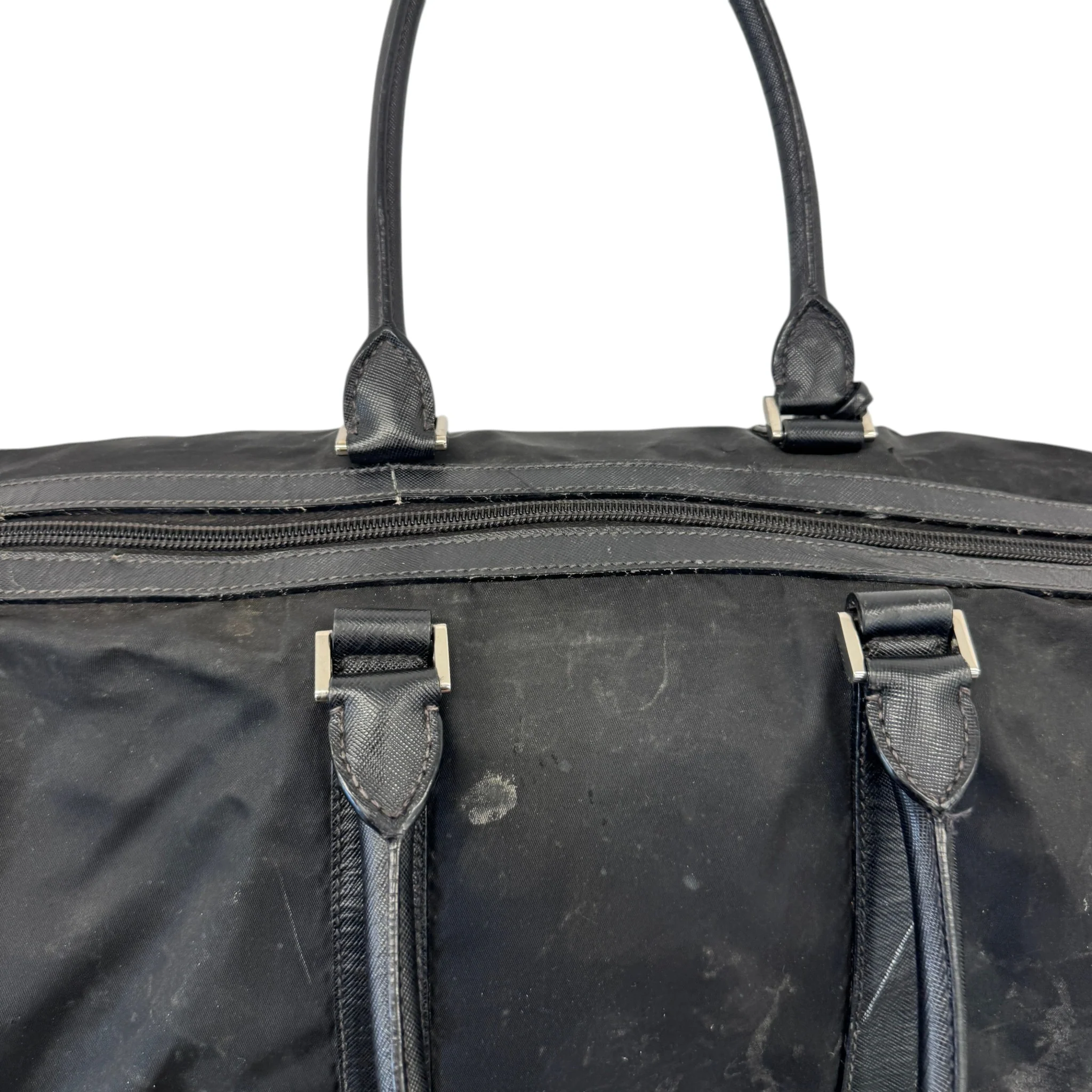 Women's Re-Nylon Plaque Logo Bag Black - Image 6