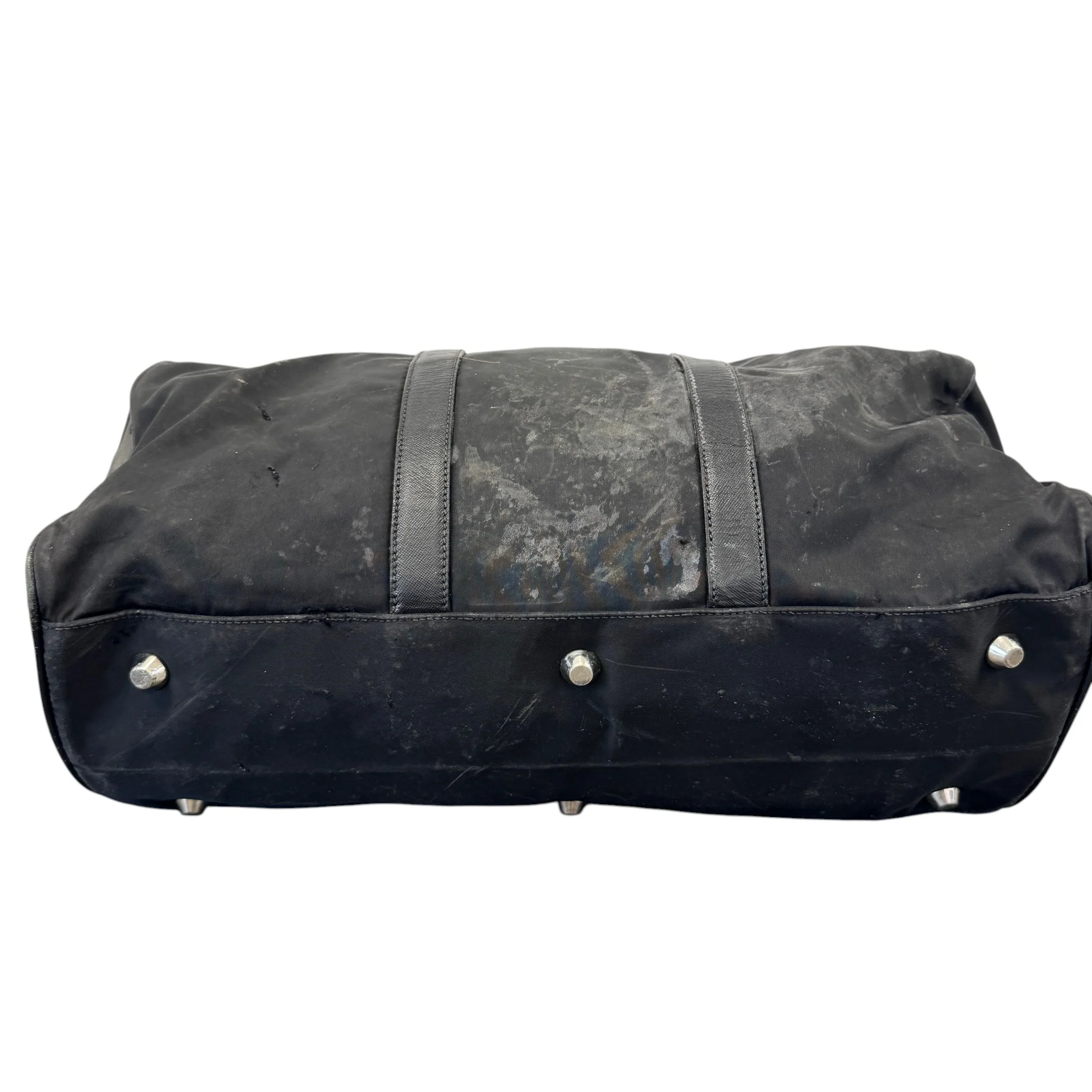 Women's Re-Nylon Plaque Logo Bag Black - Image 7