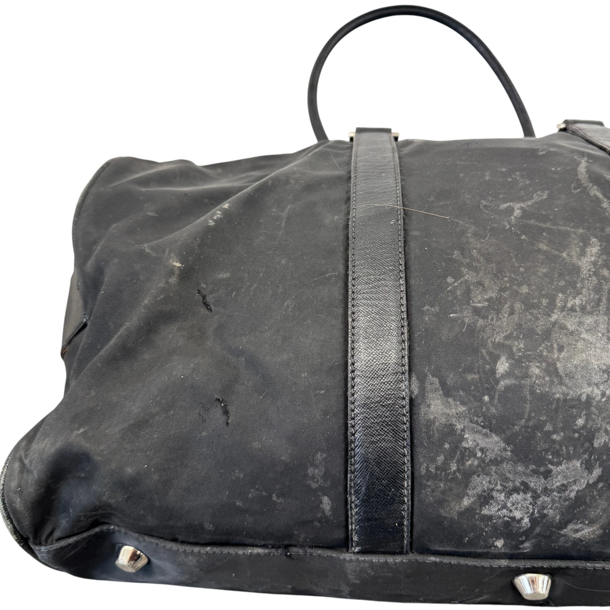 Women's Re-Nylon Plaque Logo Bag Black - Image 8