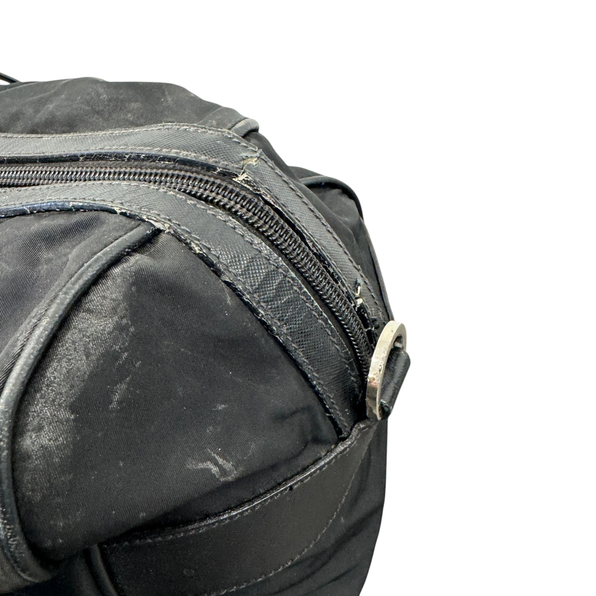 Women's Re-Nylon Plaque Logo Bag Black - Image 9