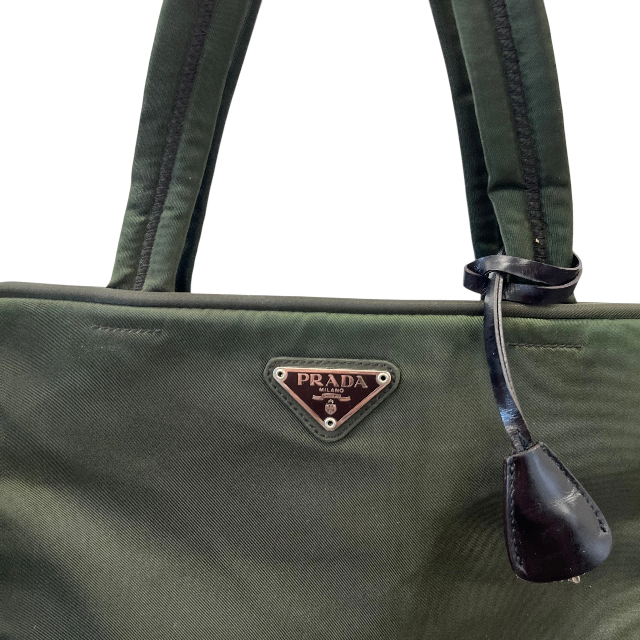 Women's Re-Nylon Plaque Logo Bag Khaki - Image 11