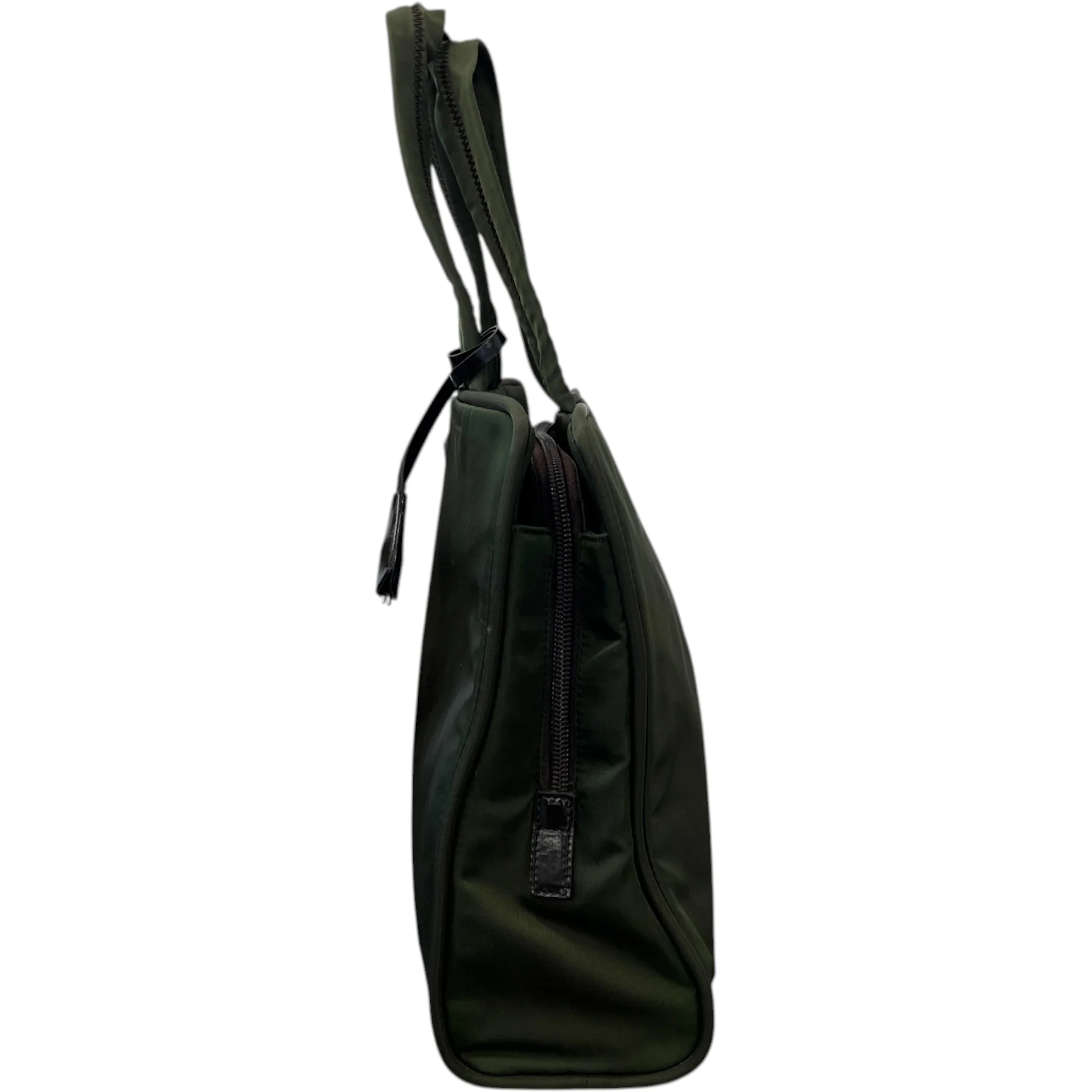 Women's Re-Nylon Plaque Logo Bag Khaki - Image 7
