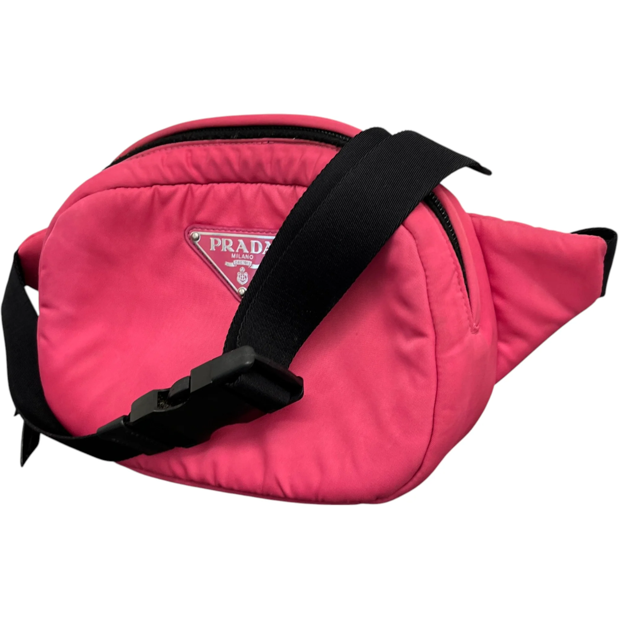 Women's Re-Nylon Plaque Logo Belt Bag Pink - Image 4