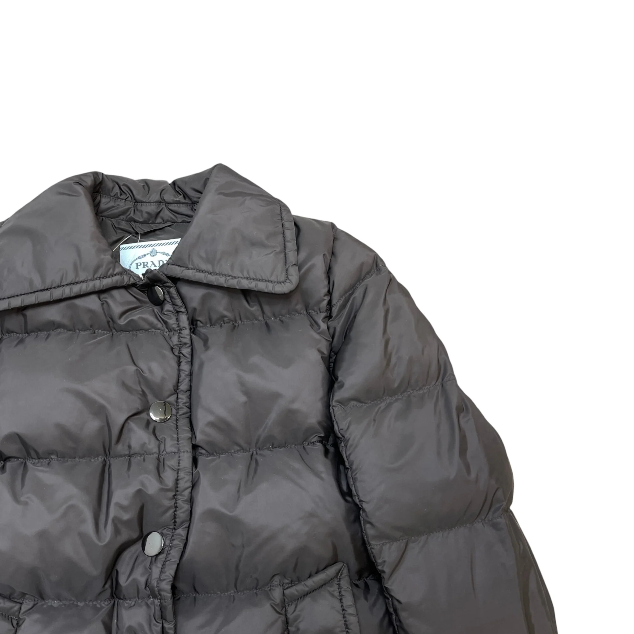 Women's Re-Nylon Tab Logo Puffer Down Jacket Black Size IT 38 / UK 6 - Image 3