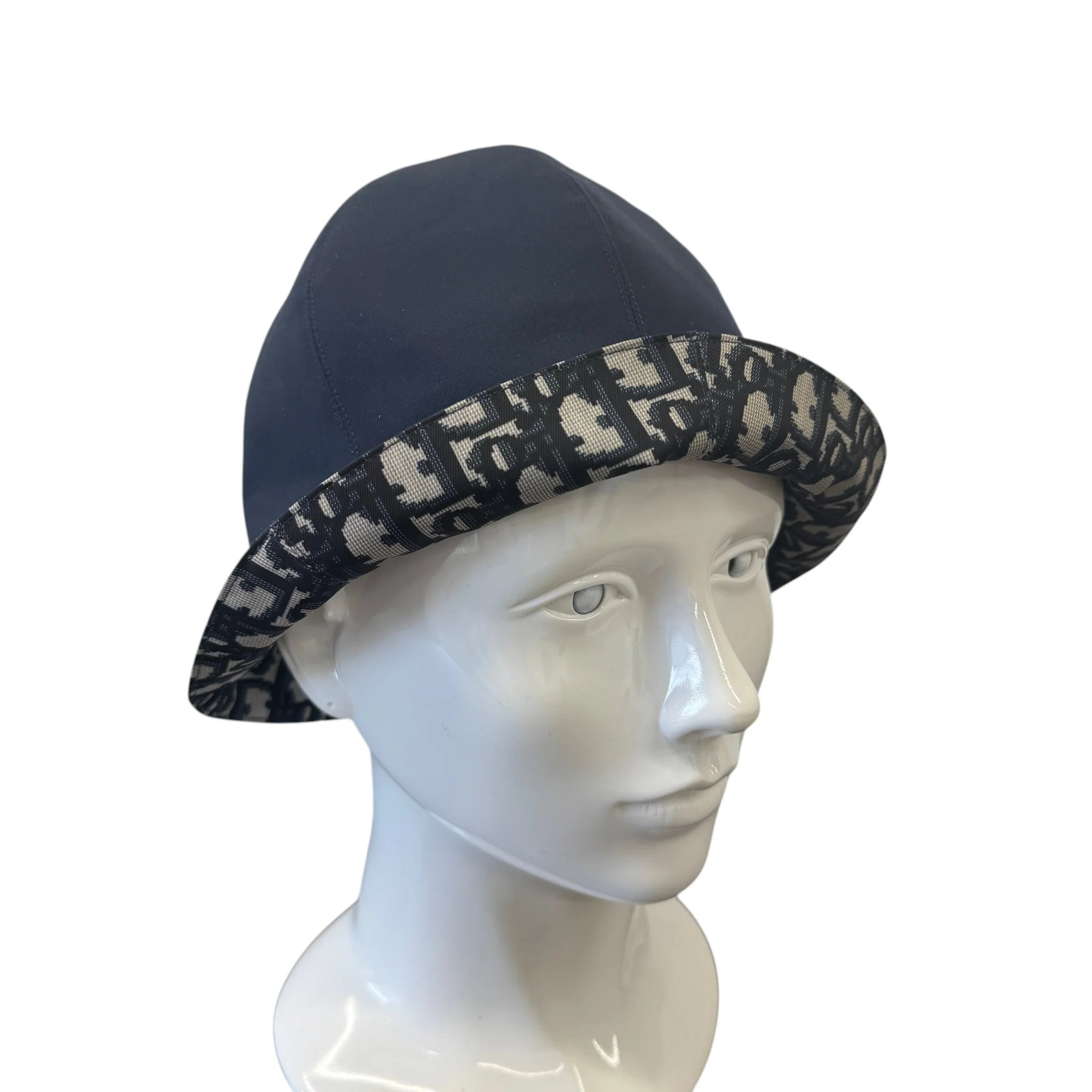 Women's Reversible Tulipe Oblique Bucket Hat Navy Size S - Image 2