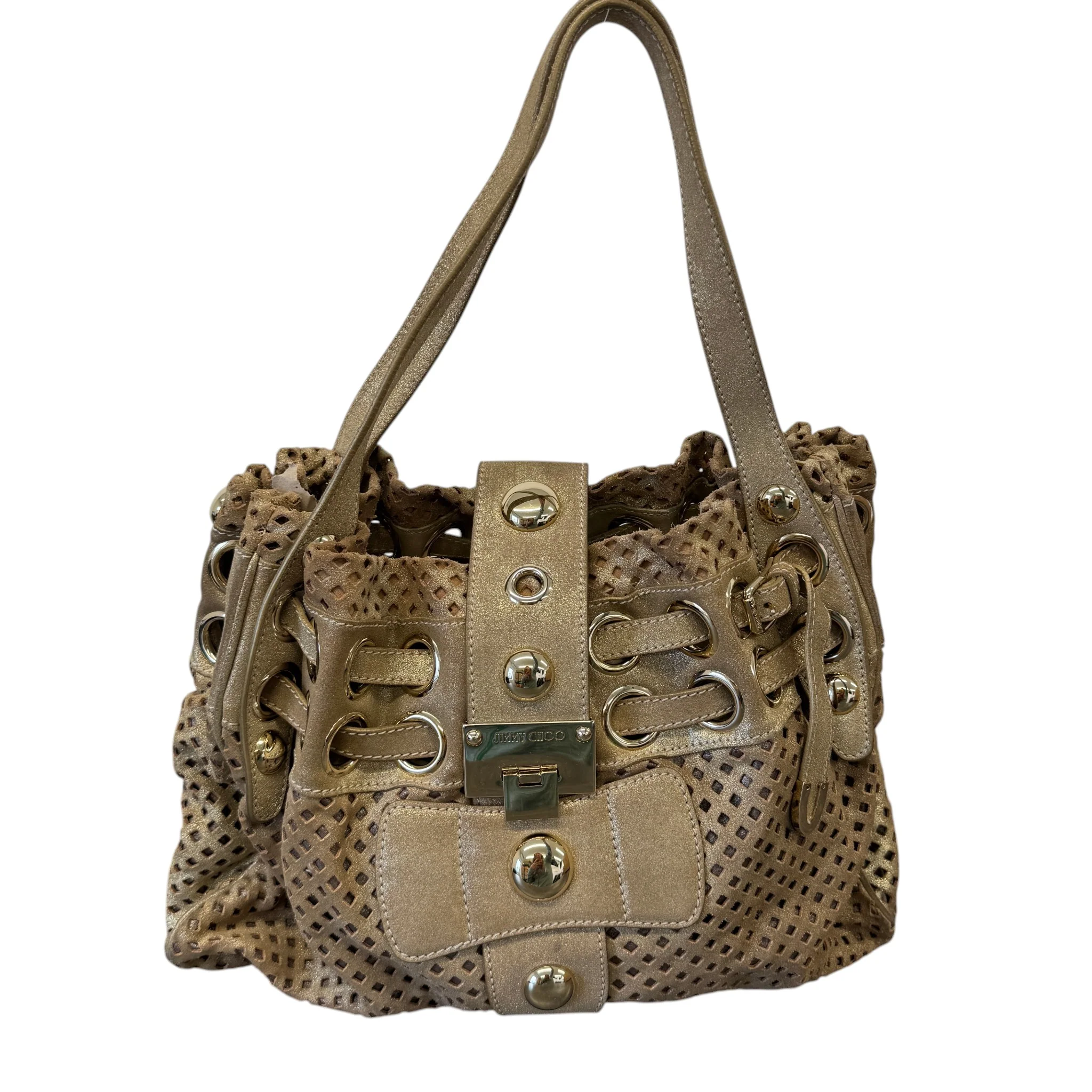 Women's Riki Perforated Bag Gold