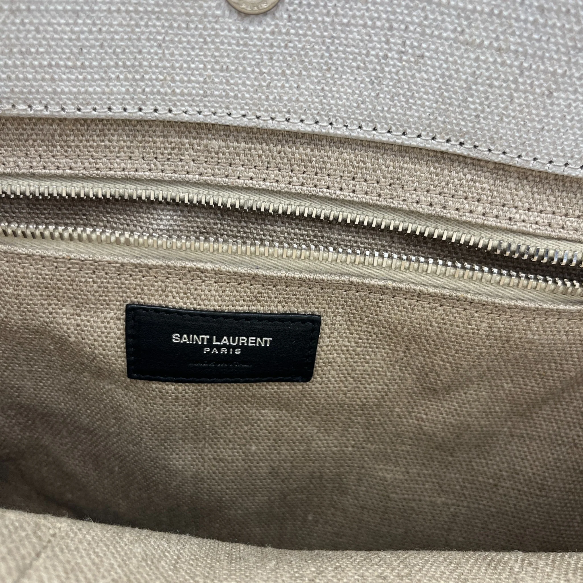 Women's Rive Gauche Tote Bag Beige - Image 11