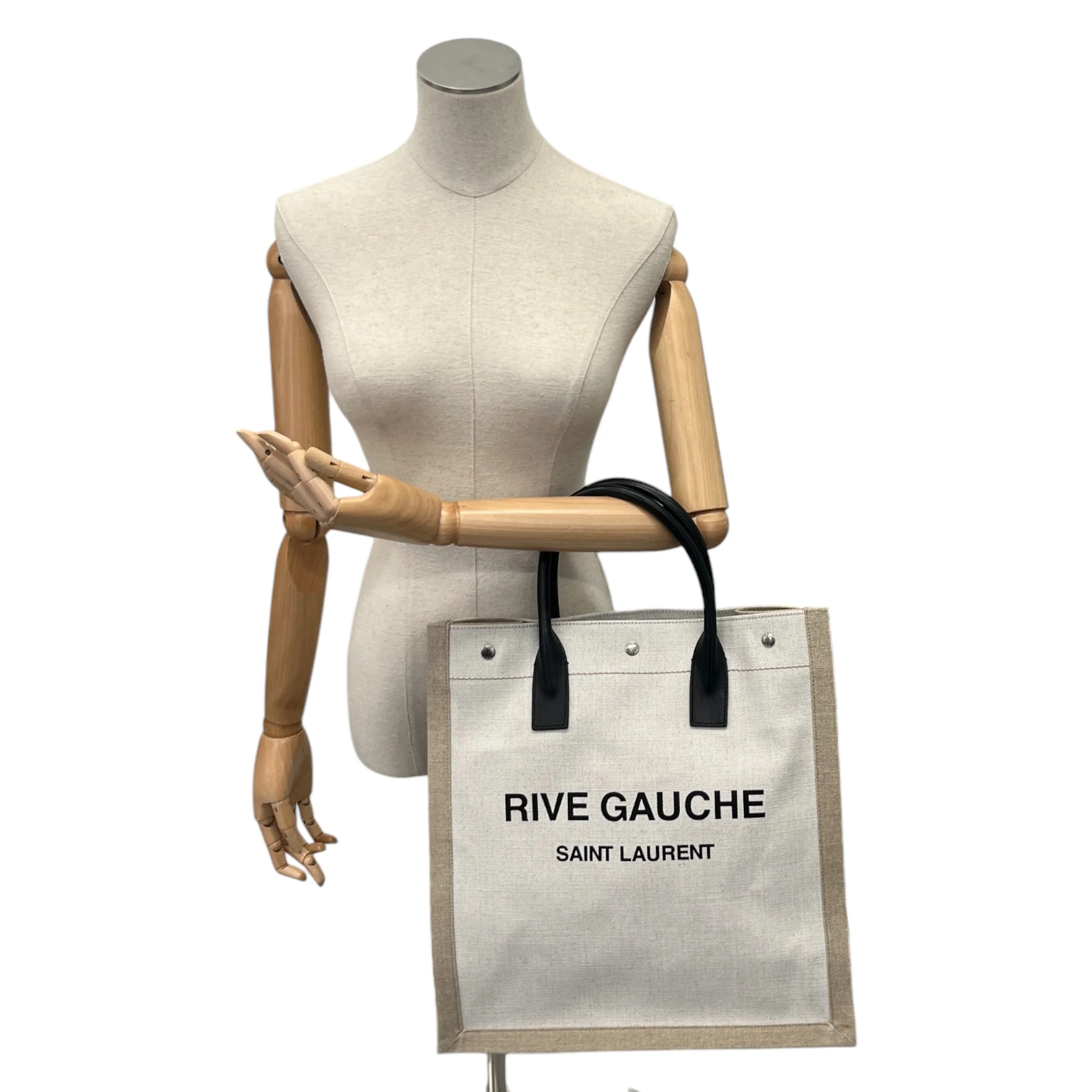 Women's Rive Gauche Tote Bag Beige - Image 2