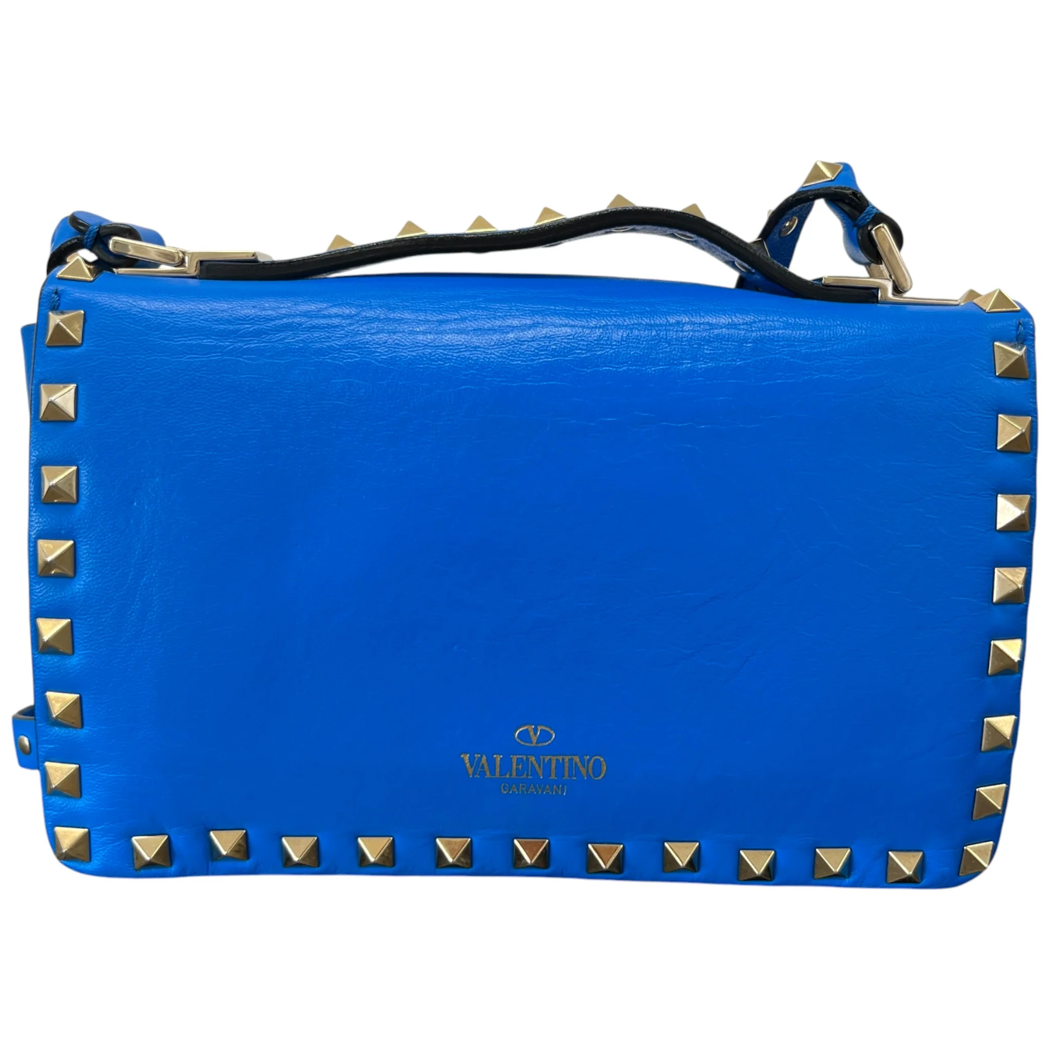 Women's Rockstud Flap Bag Blue - Image 3