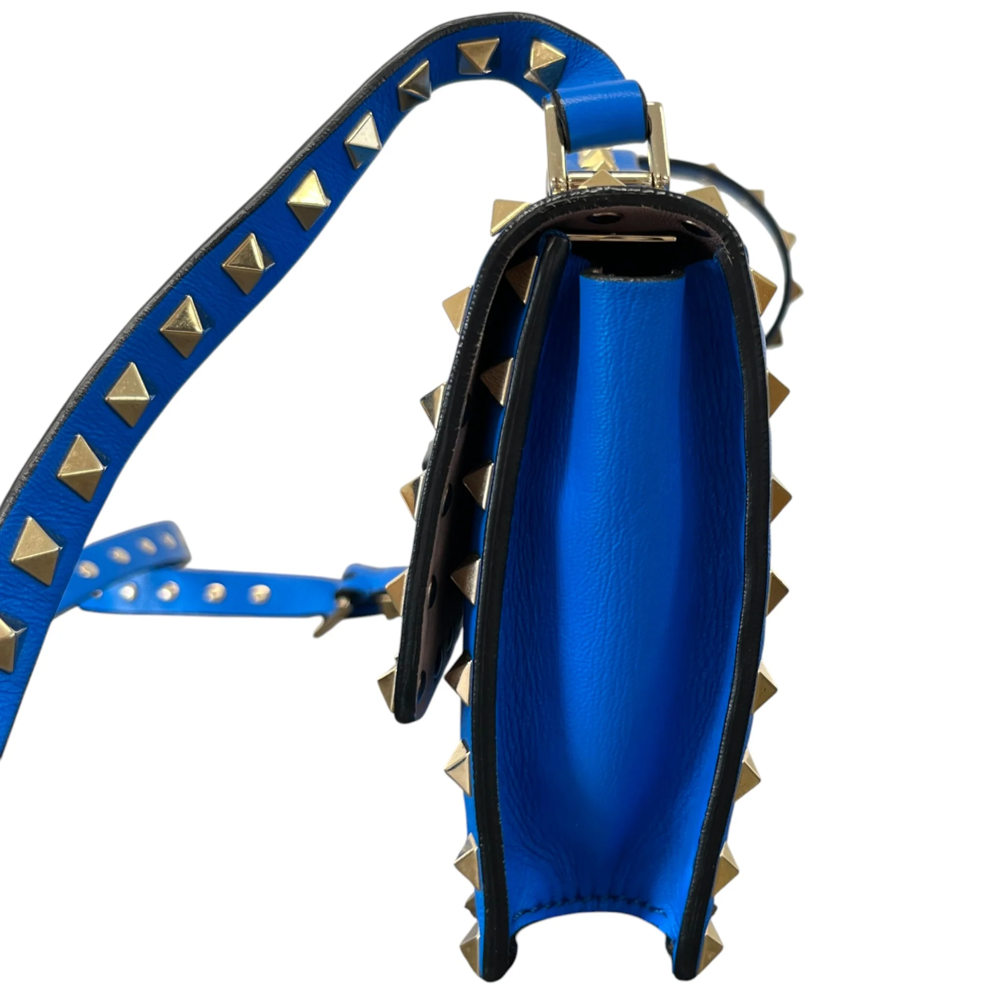 Women's Rockstud Flap Bag Blue - Image 6