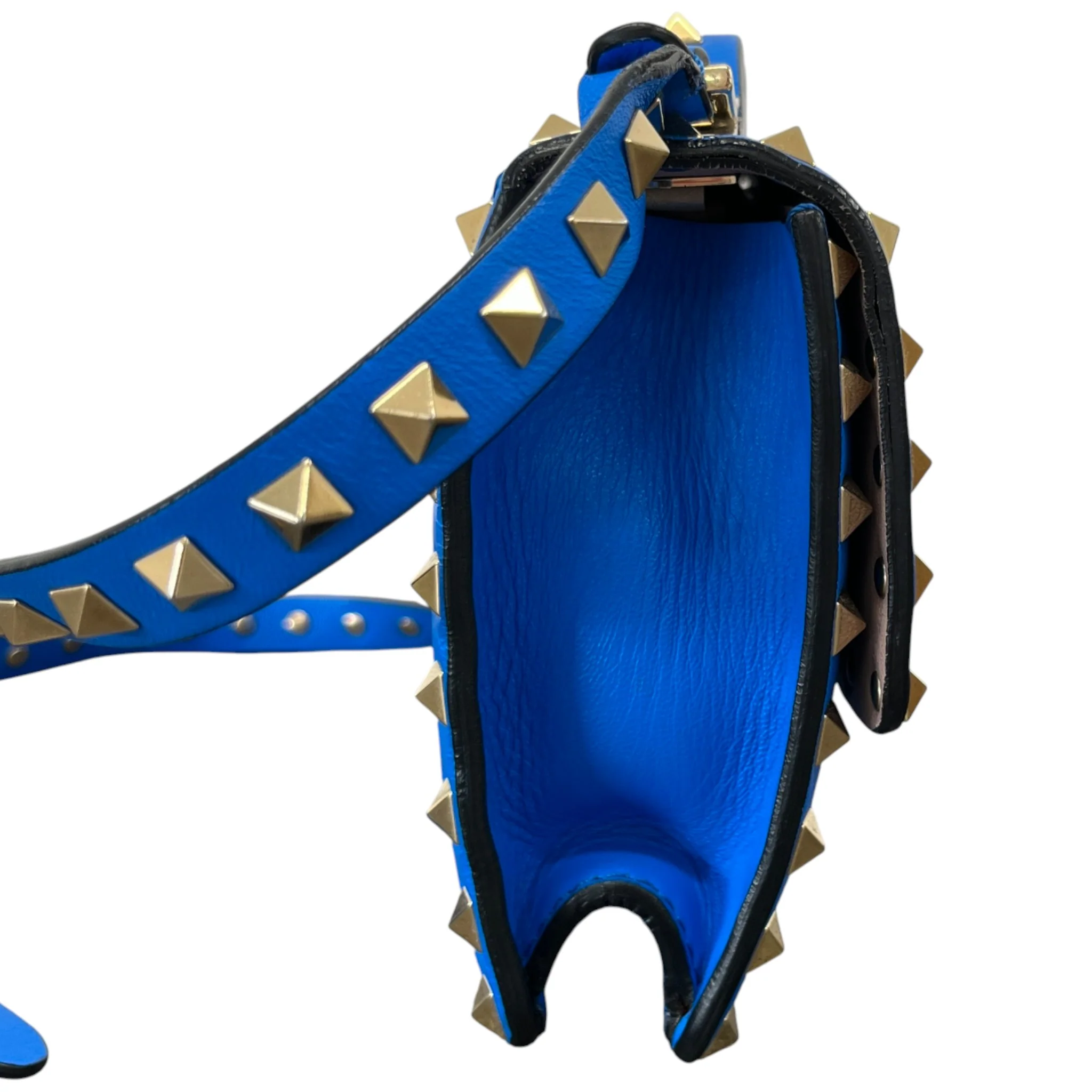 Women's Rockstud Flap Bag Blue - Image 7