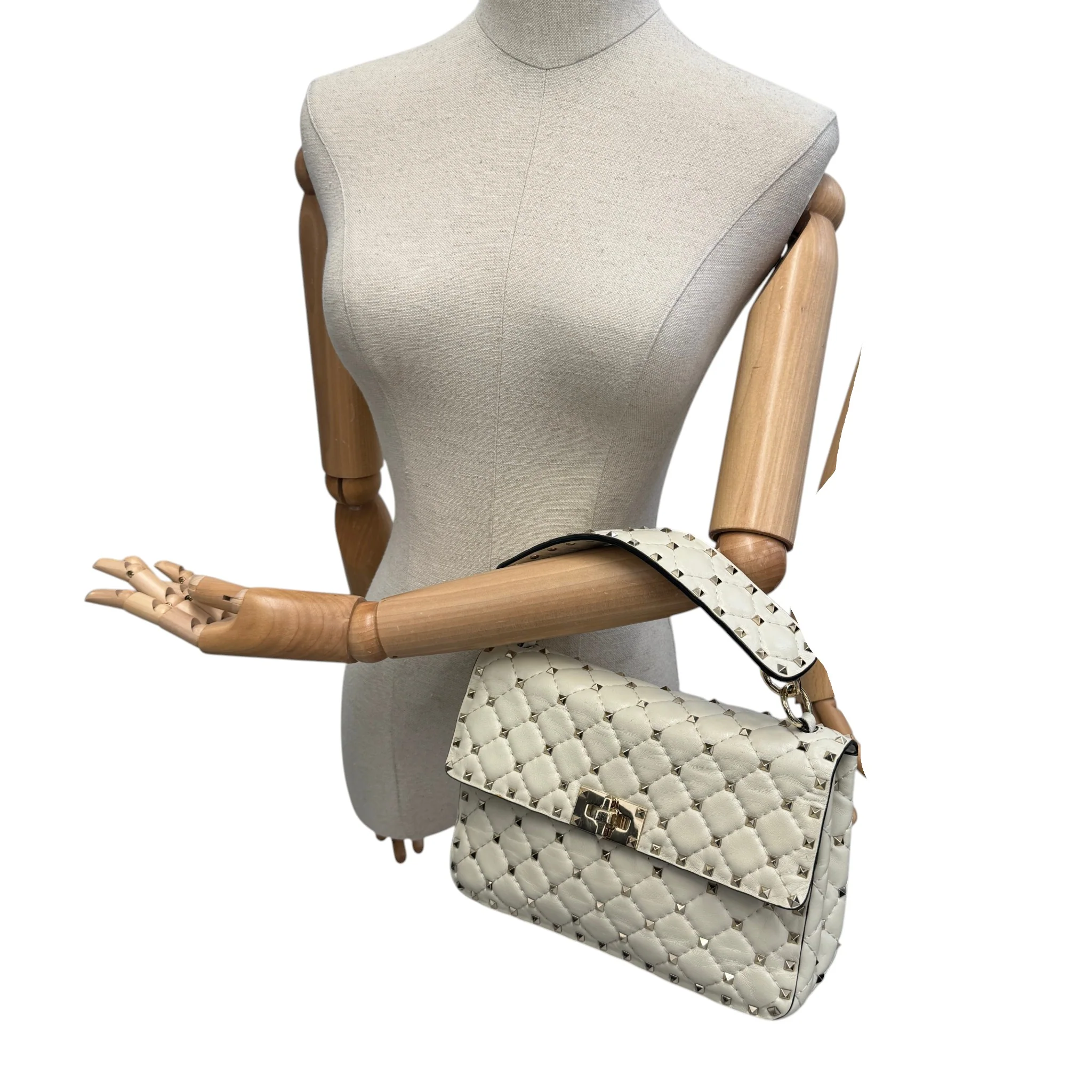 Women's Rockstud Handbag White - Image 2