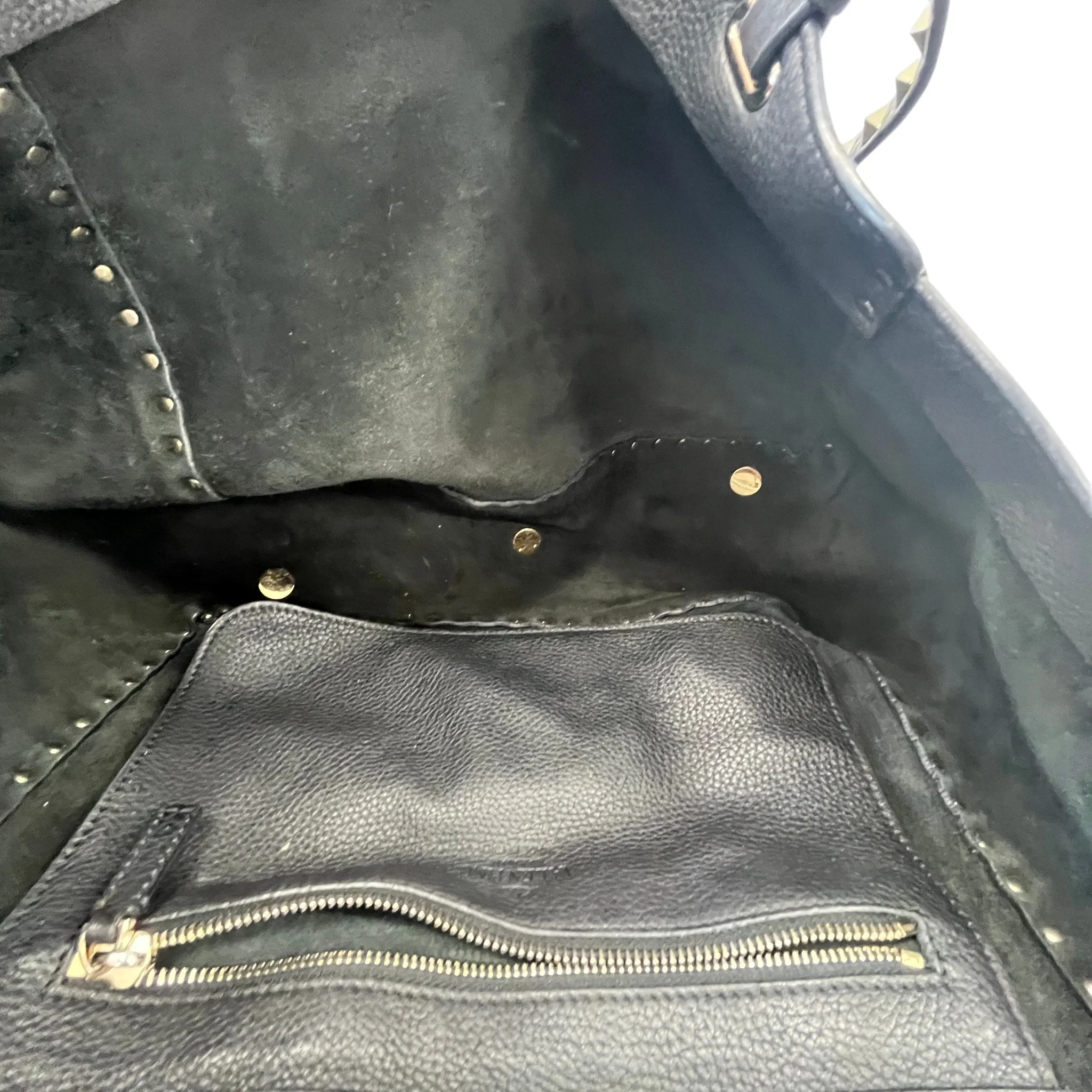 Women's Rockstud Medium Tote Bag Black - Image 11