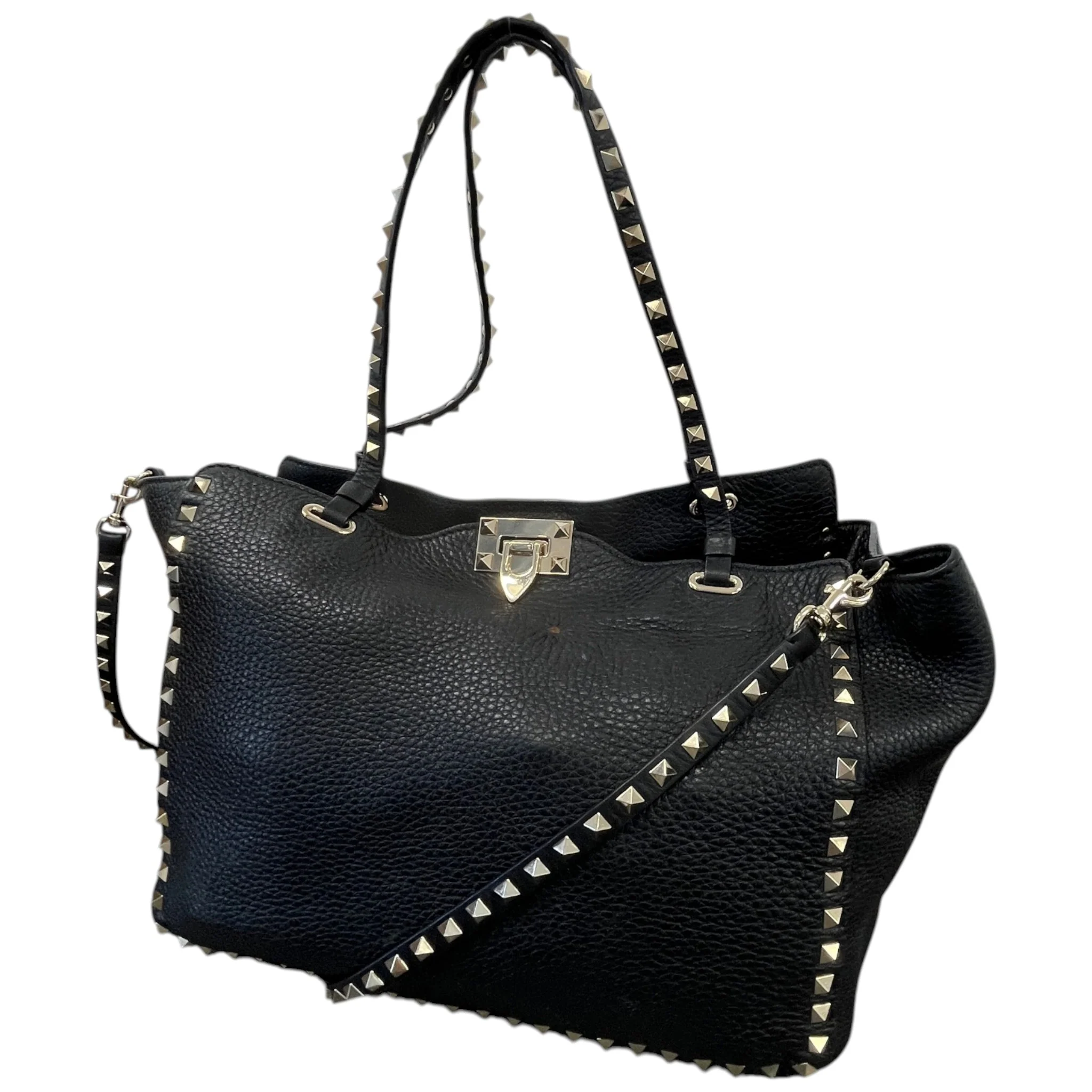 Women's Rockstud Tote Bag Black - Image 4