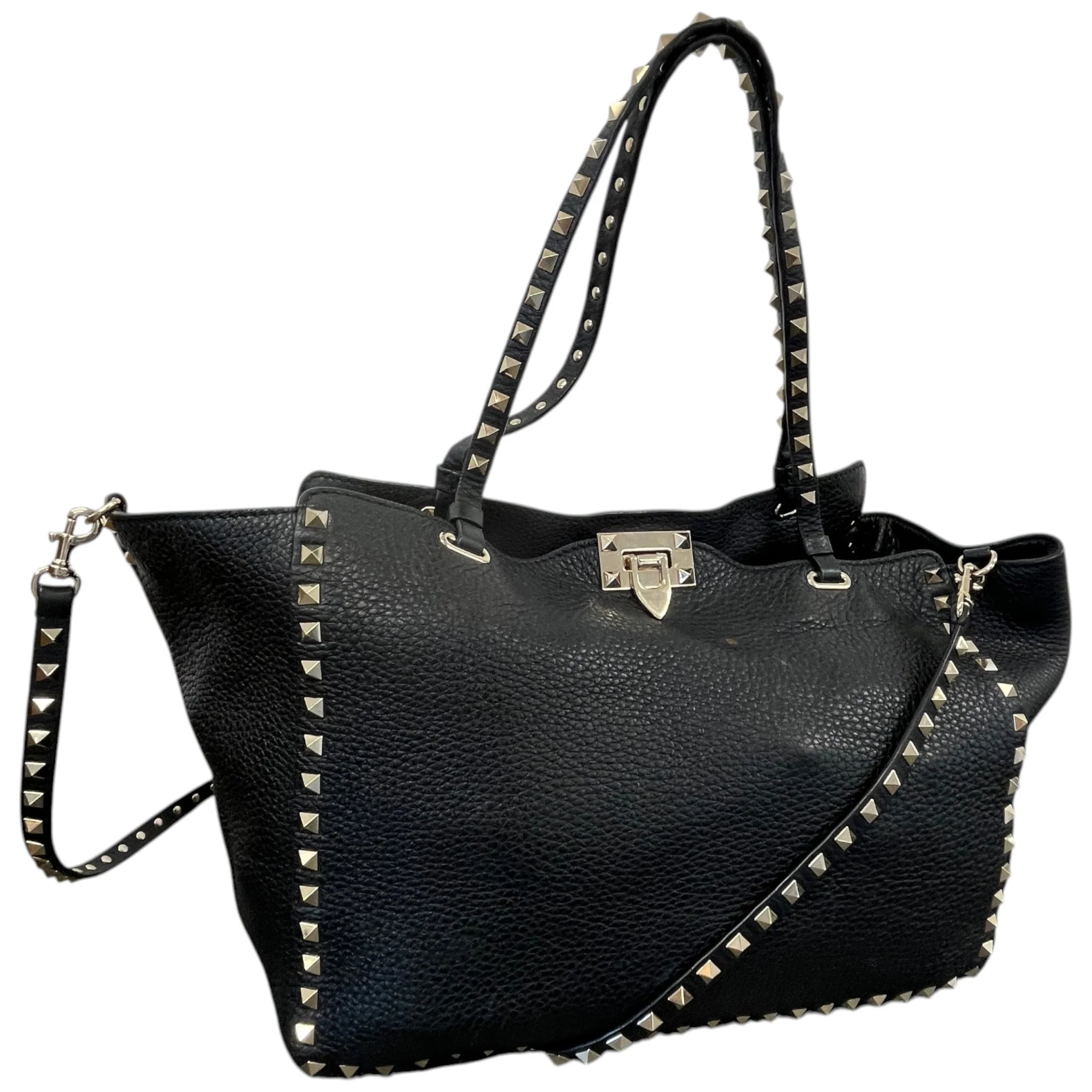 Women's Rockstud Tote Bag Black - Image 5