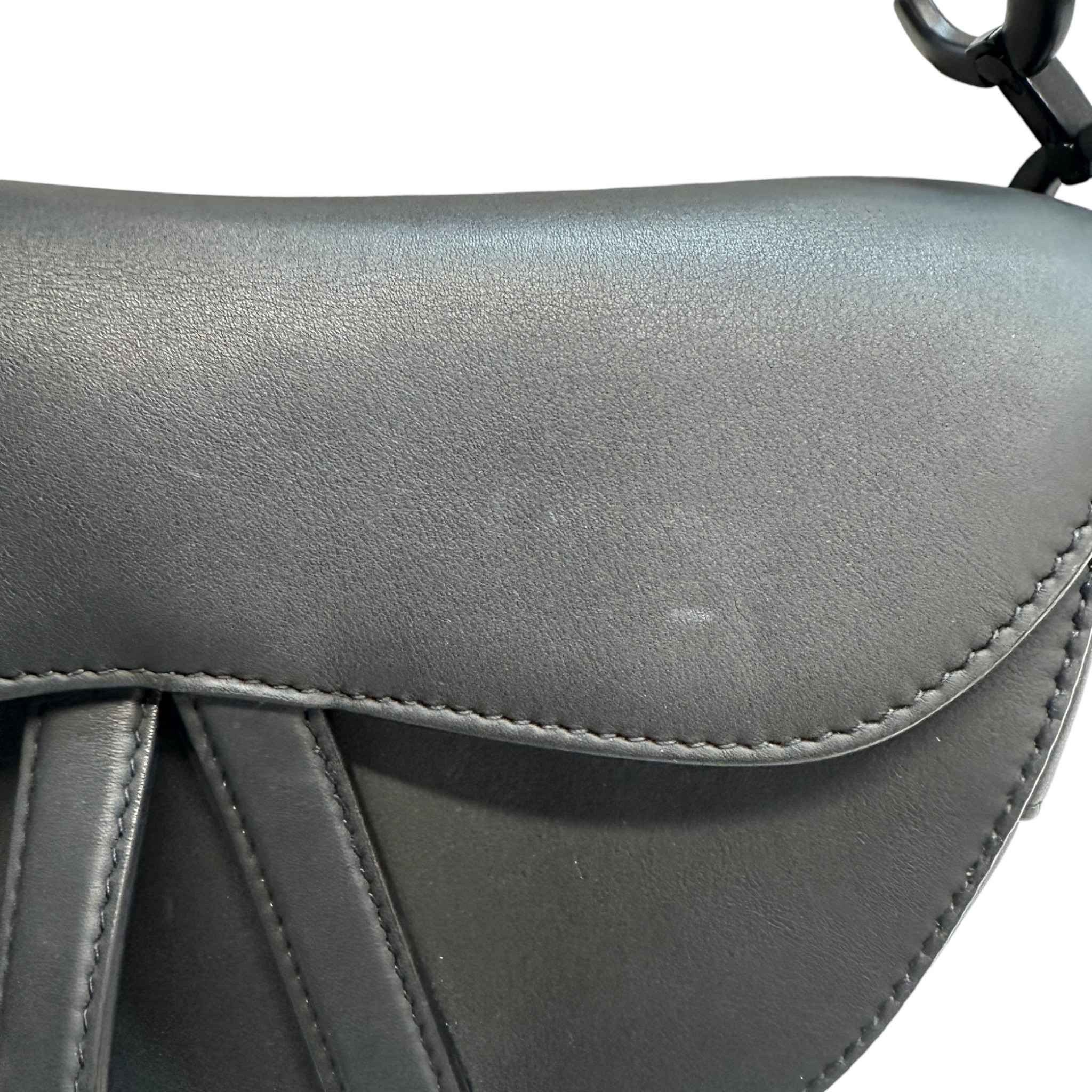 Women's Saddle Small Ultramatte Calfskin Bag Black - Image 13