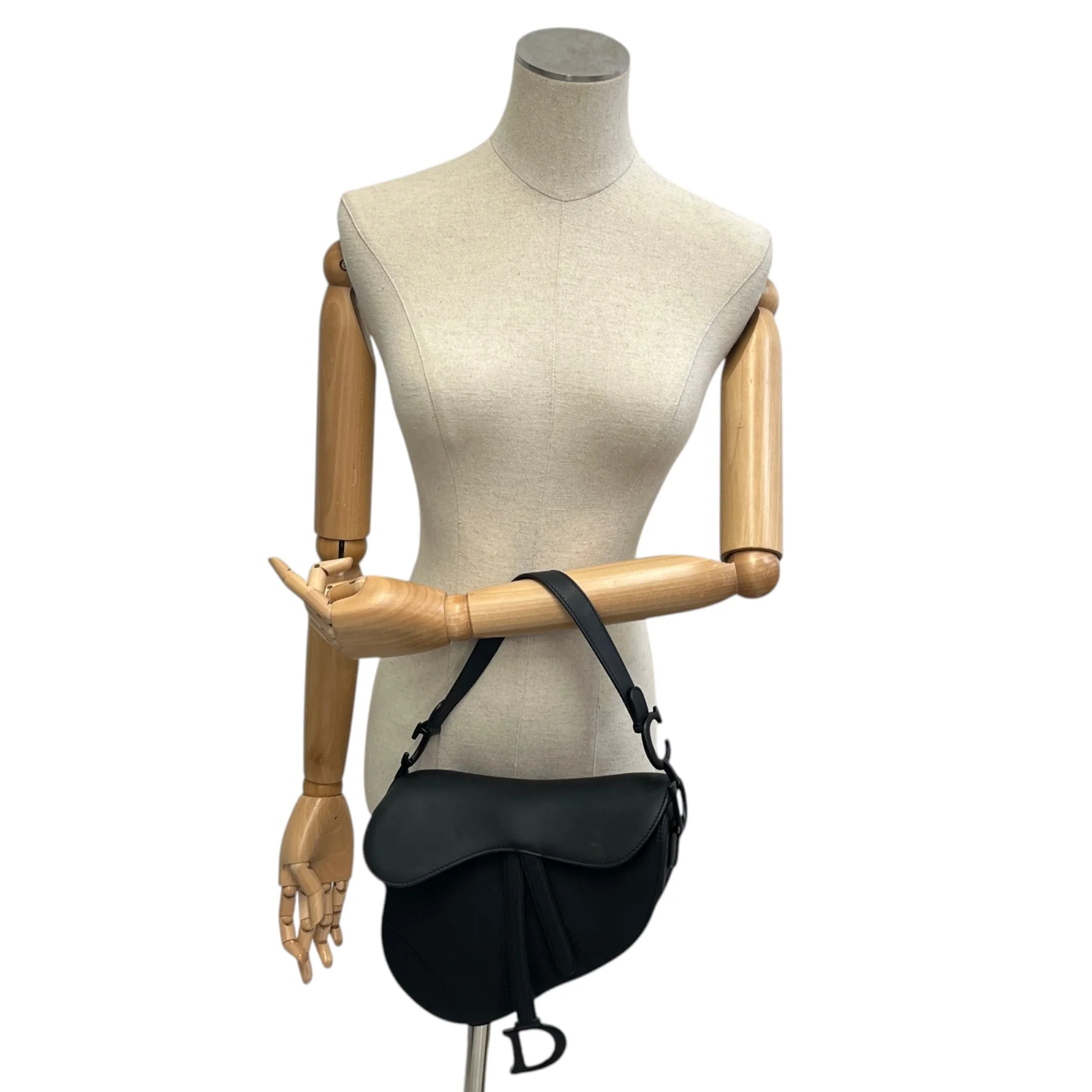 Women's Saddle Small Ultramatte Calfskin Bag Black - Image 2