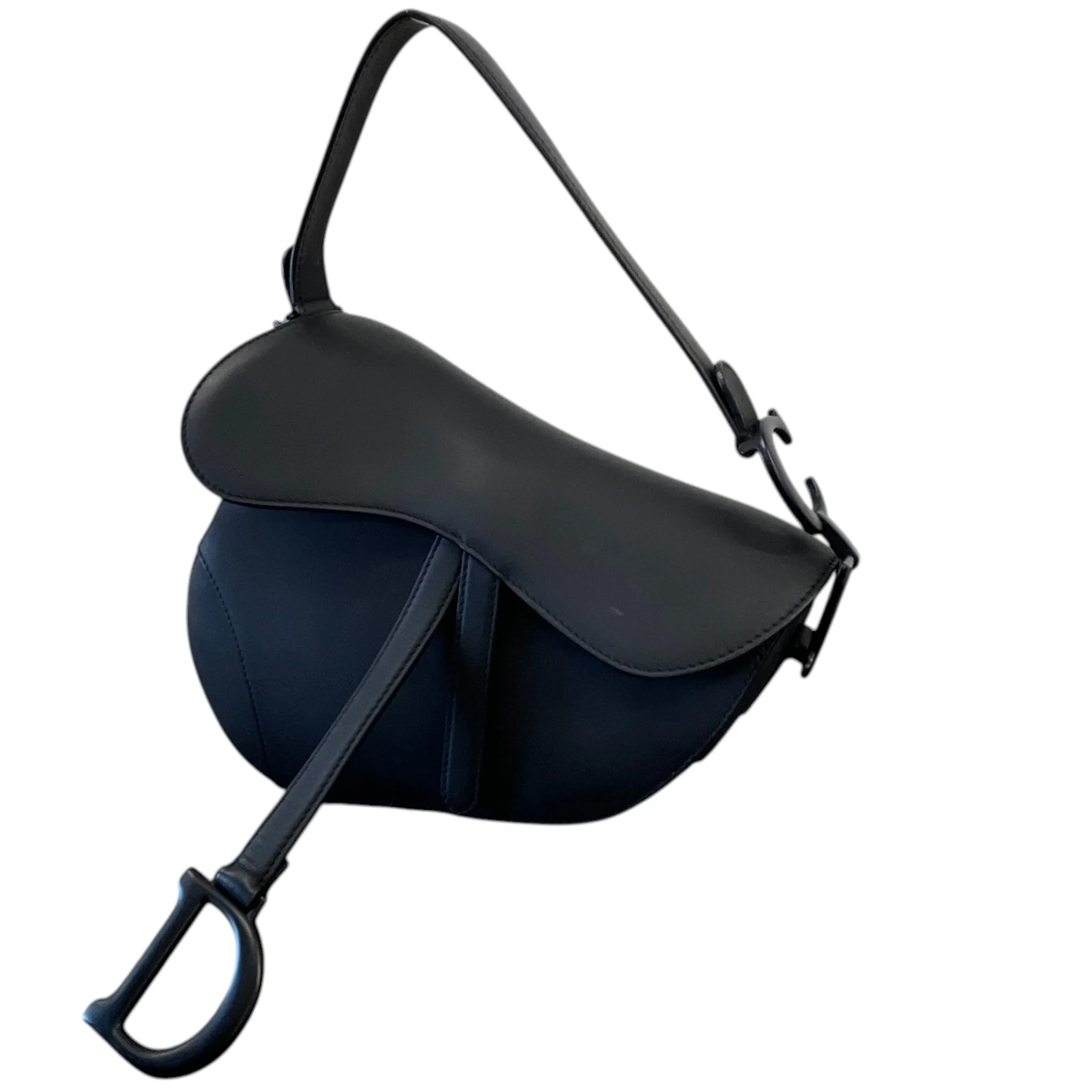 Women's Saddle Small Ultramatte Calfskin Bag Black - Image 4