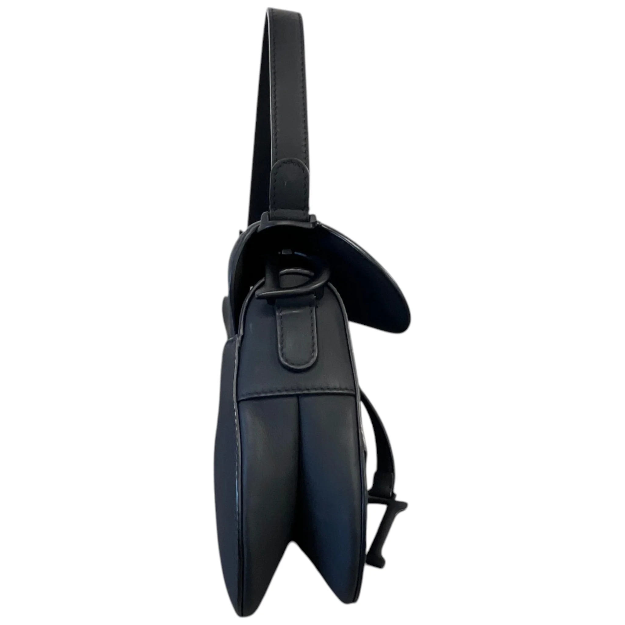 Women's Saddle Small Ultramatte Calfskin Bag Black - Image 6