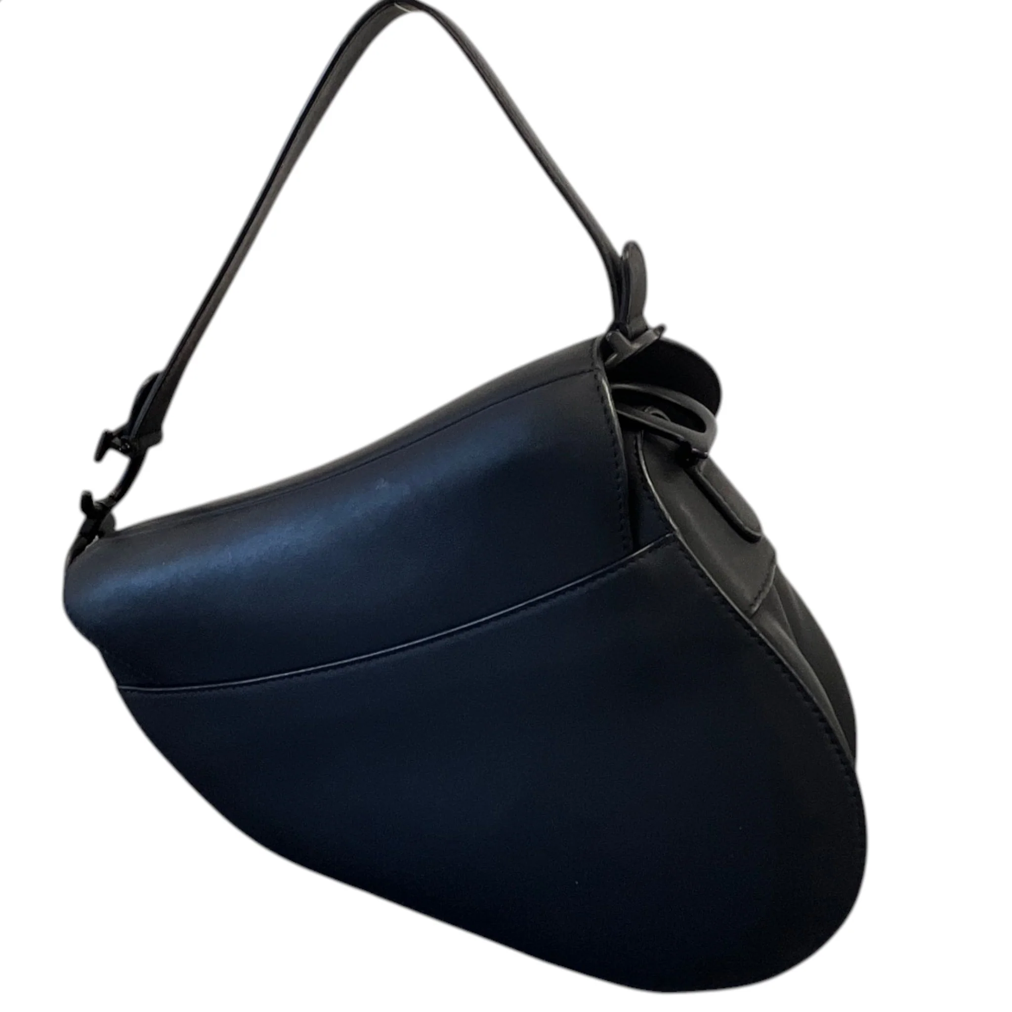 Women's Saddle Small Ultramatte Calfskin Bag Black - Image 8
