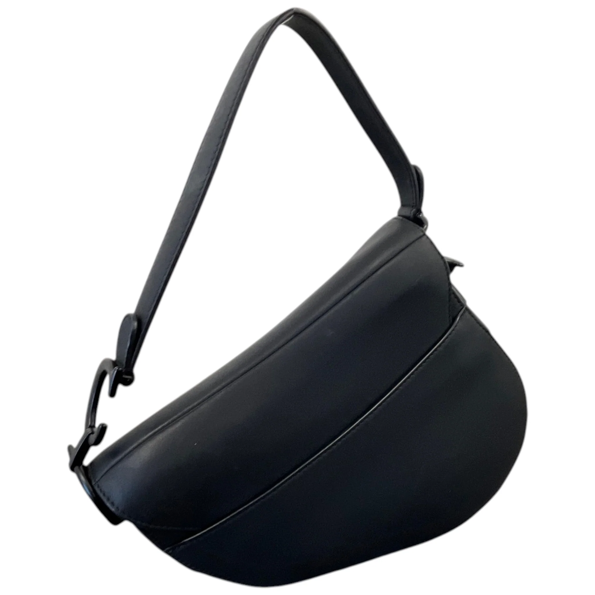 Women's Saddle Small Ultramatte Calfskin Bag Black - Image 9