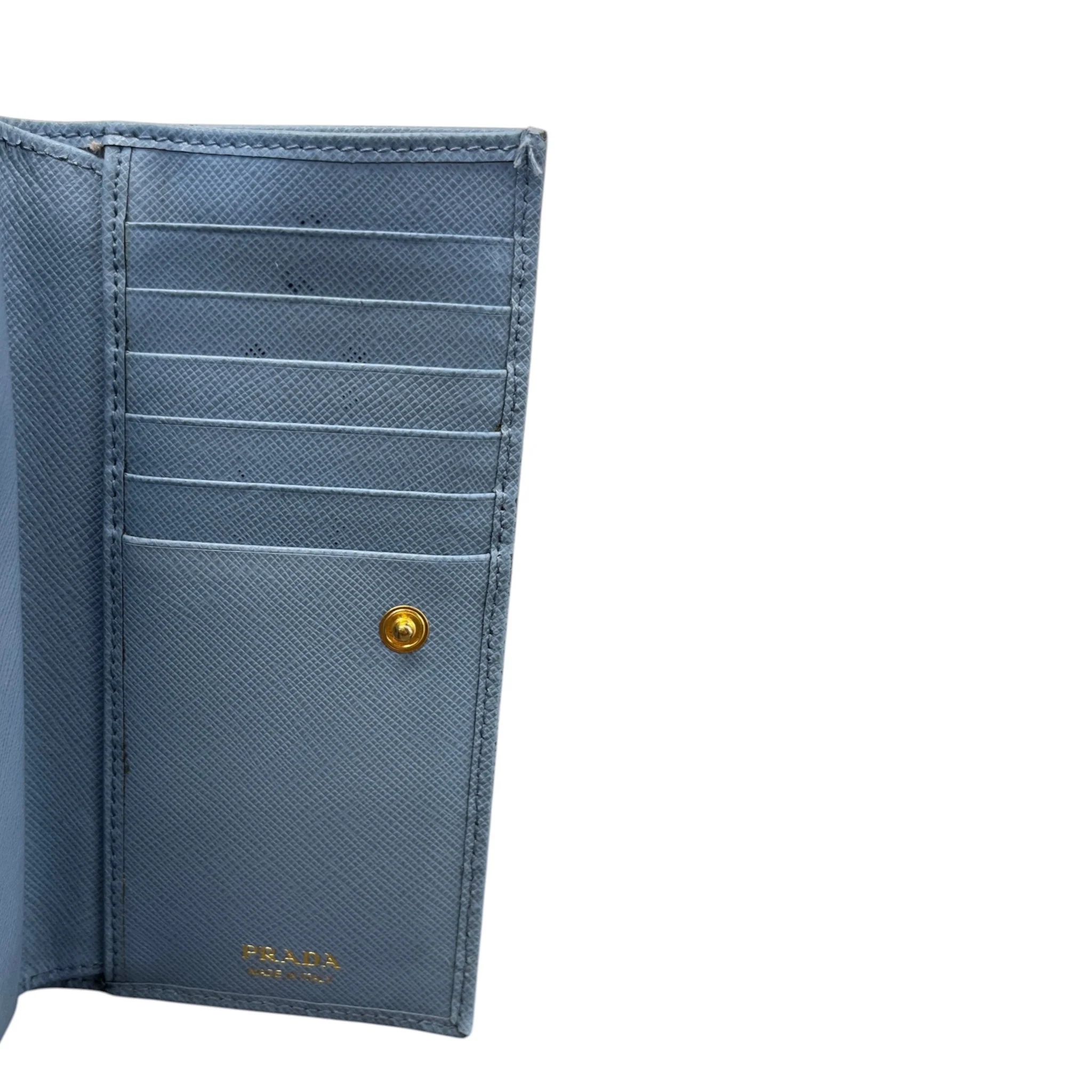 Women's Saffiano Zip Around Wallet Blue - Image 10