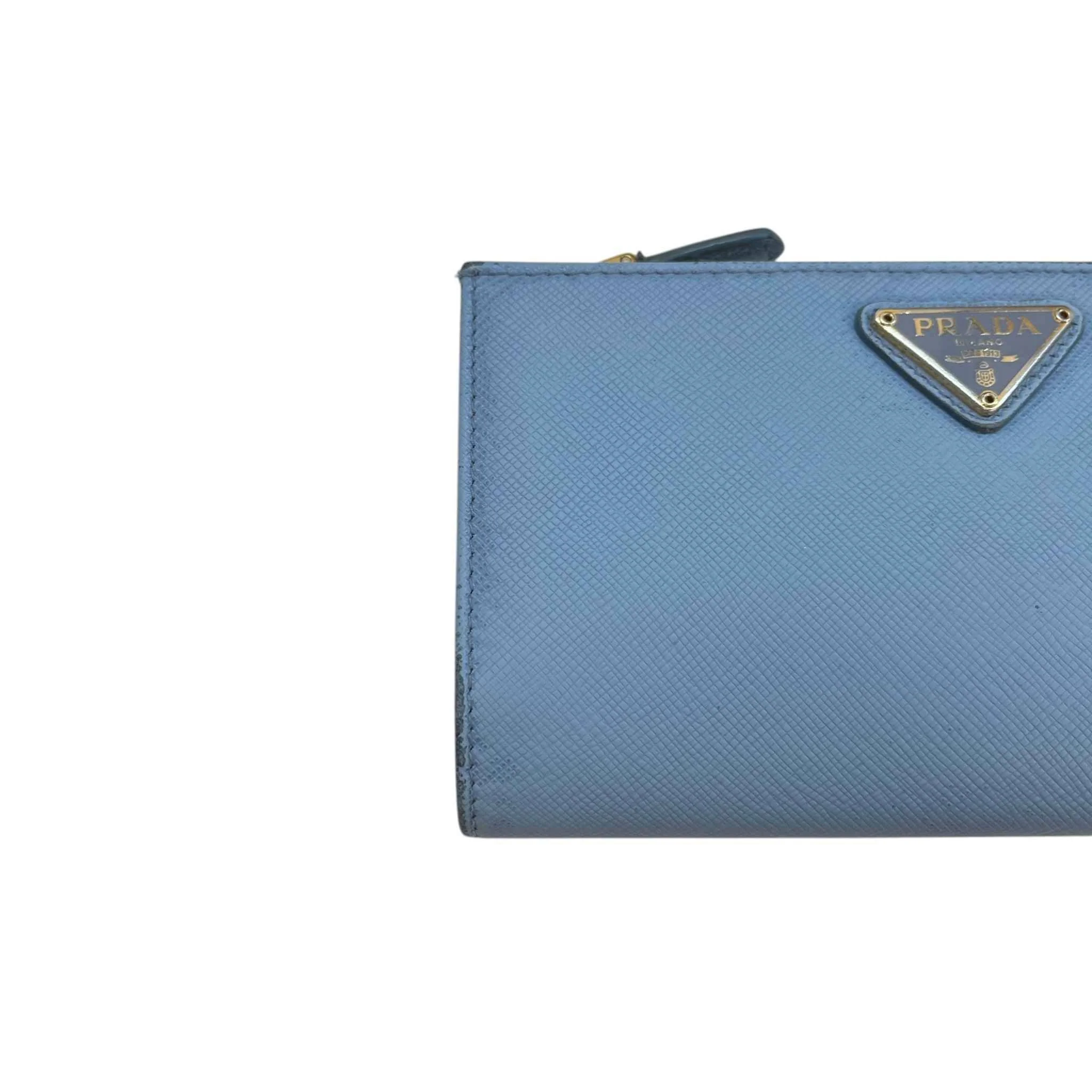 Women's Saffiano Zip Around Wallet Blue - Image 12