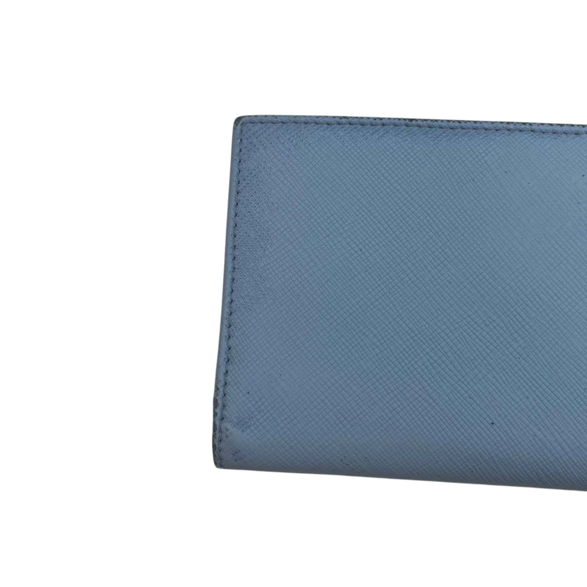 Women's Saffiano Zip Around Wallet Blue - Image 13