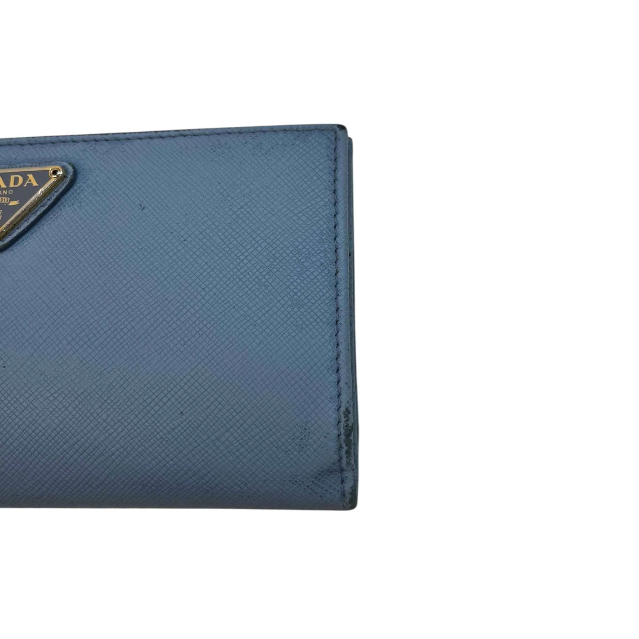 Women's Saffiano Zip Around Wallet Blue - Image 14