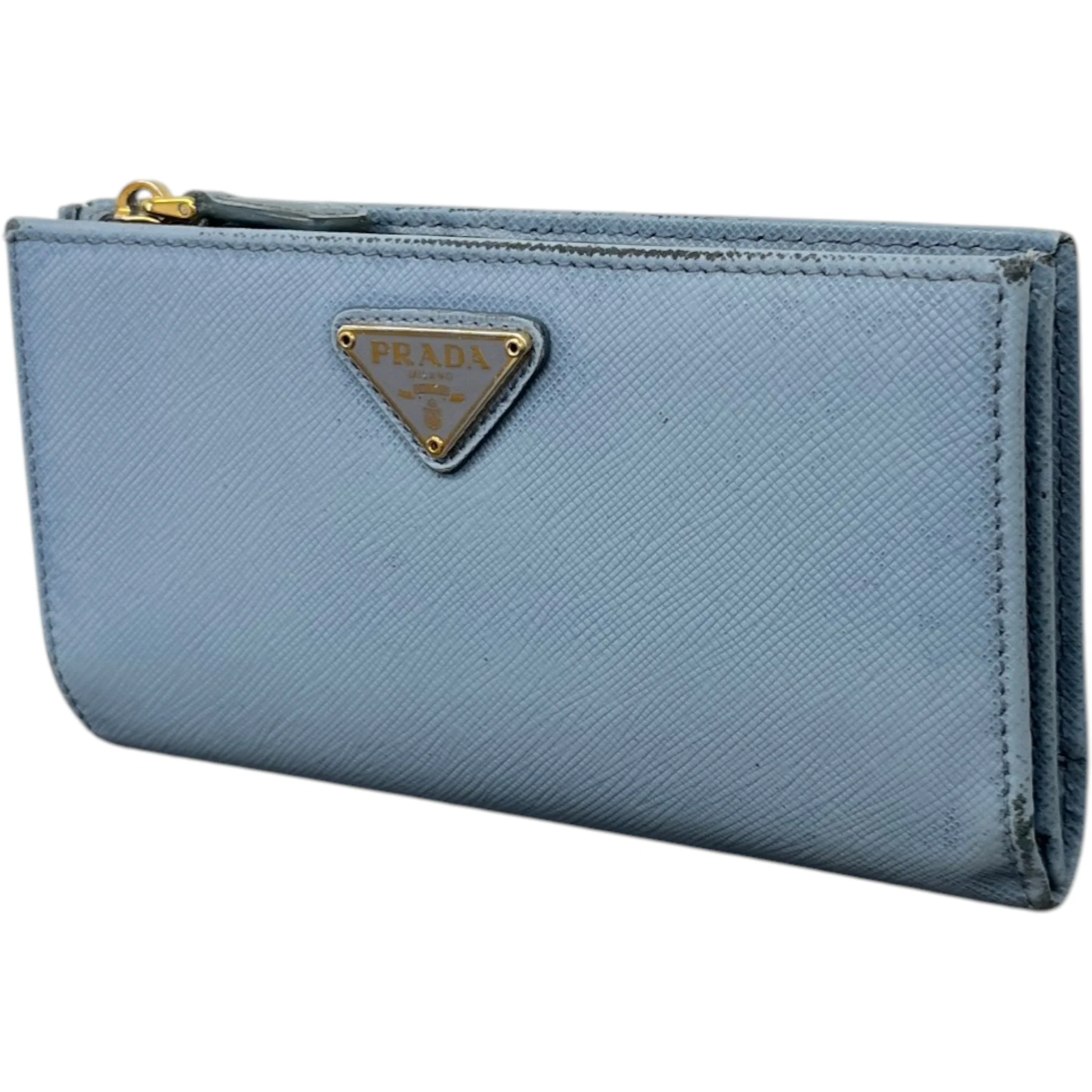Women's Saffiano Zip Around Wallet Blue - Image 4
