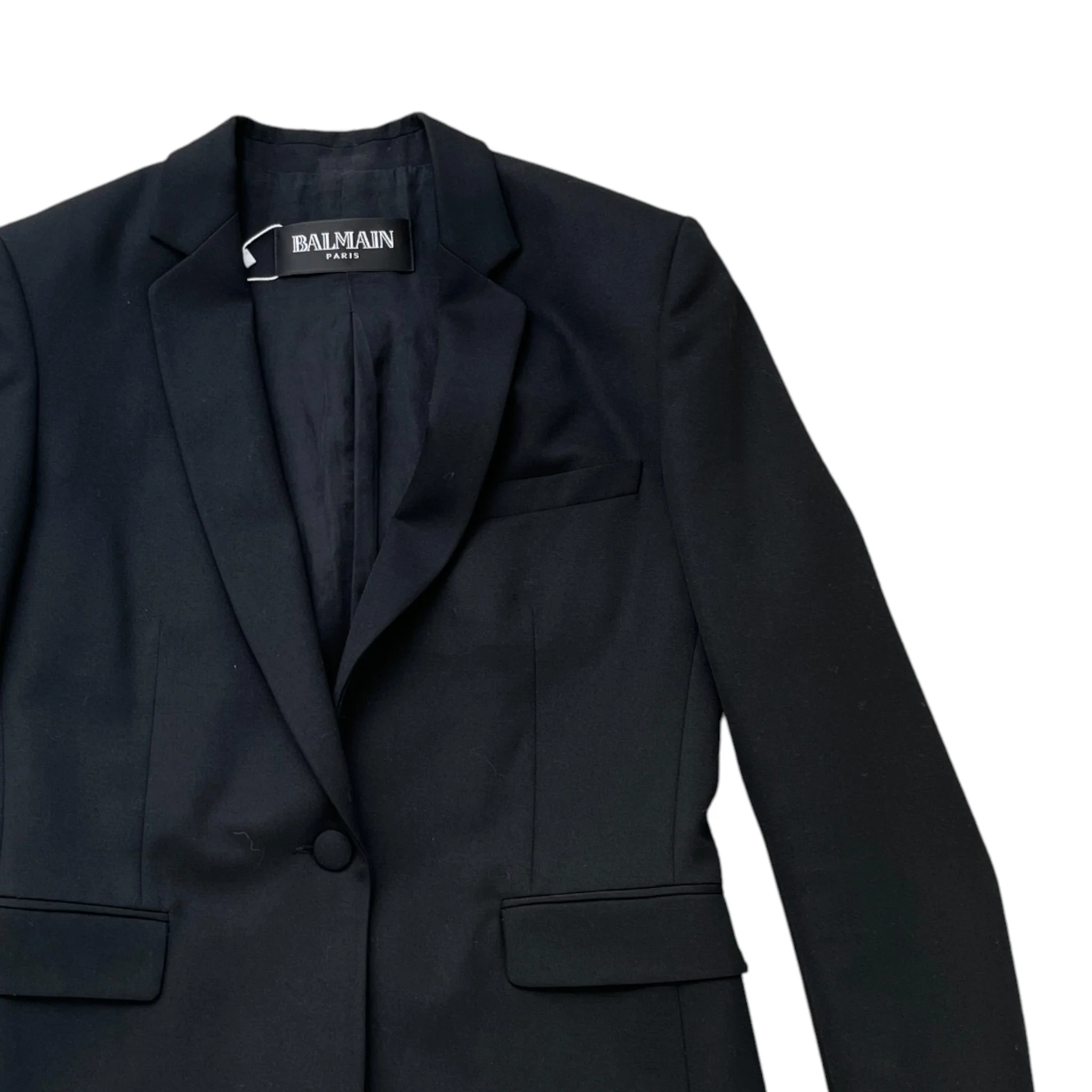 Women's Satin Lapel Double Breasted Jacket Black Size IT 38 / UK 6 - Image 3