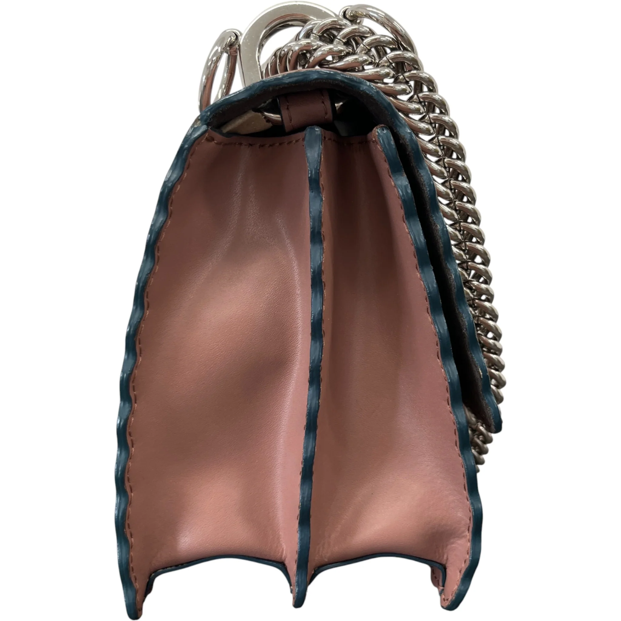 Women's Scalloped Studded Small Kan-I Bag Nude - Image 7