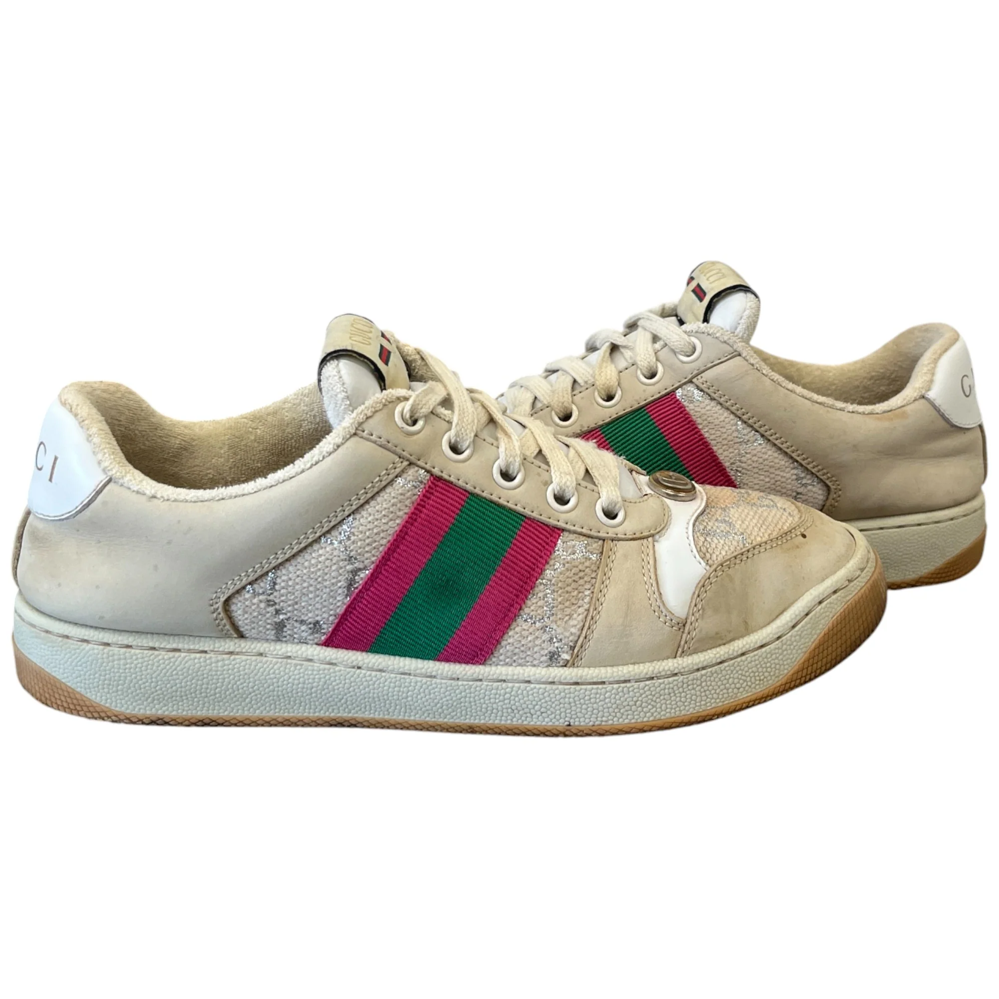 Women's Screener Distressed Low Trainers Beige Size EU 36.5 / UK 3.5 - Image 3