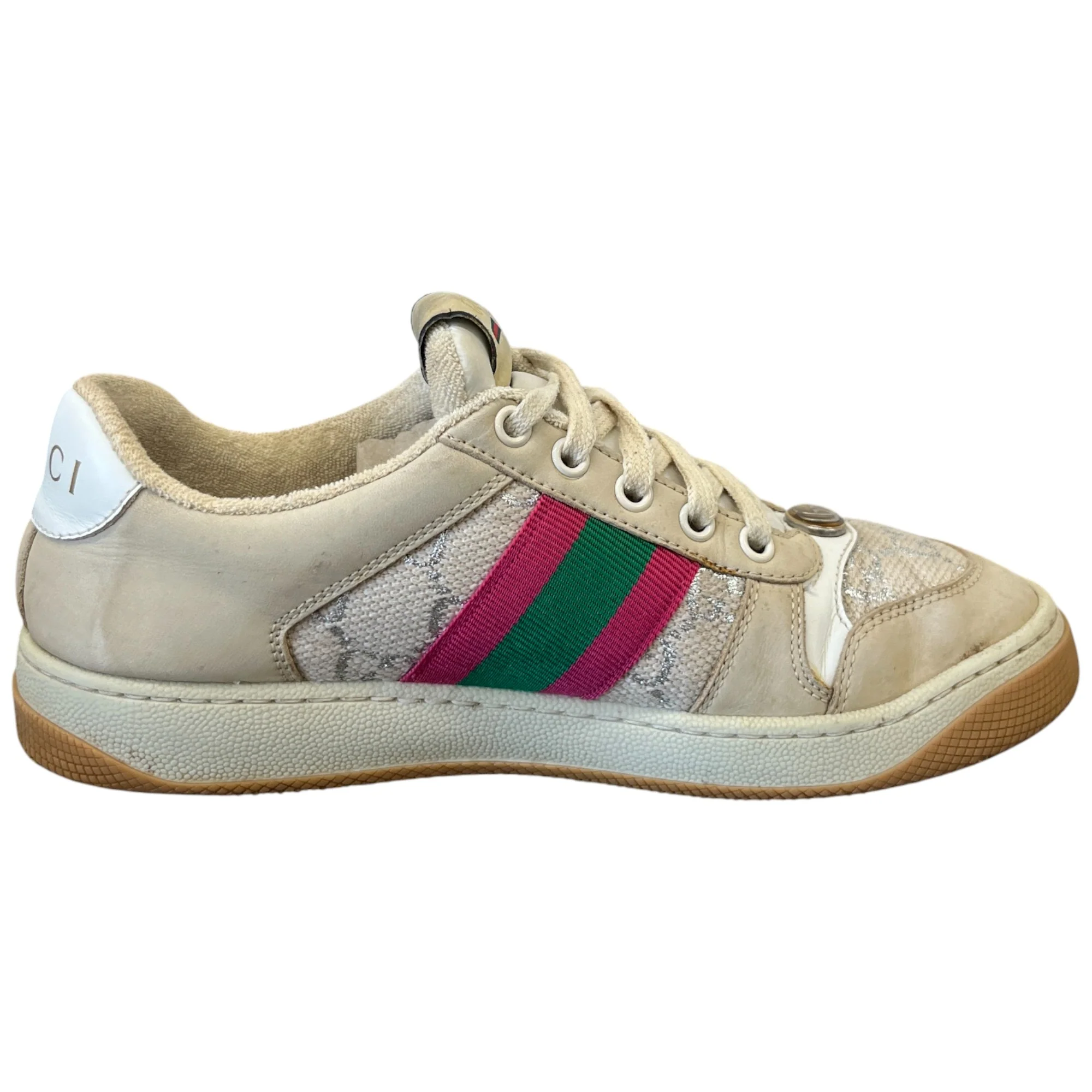 Women's Screener Distressed Low Trainers Beige Size EU 36.5 / UK 3.5 - Image 4