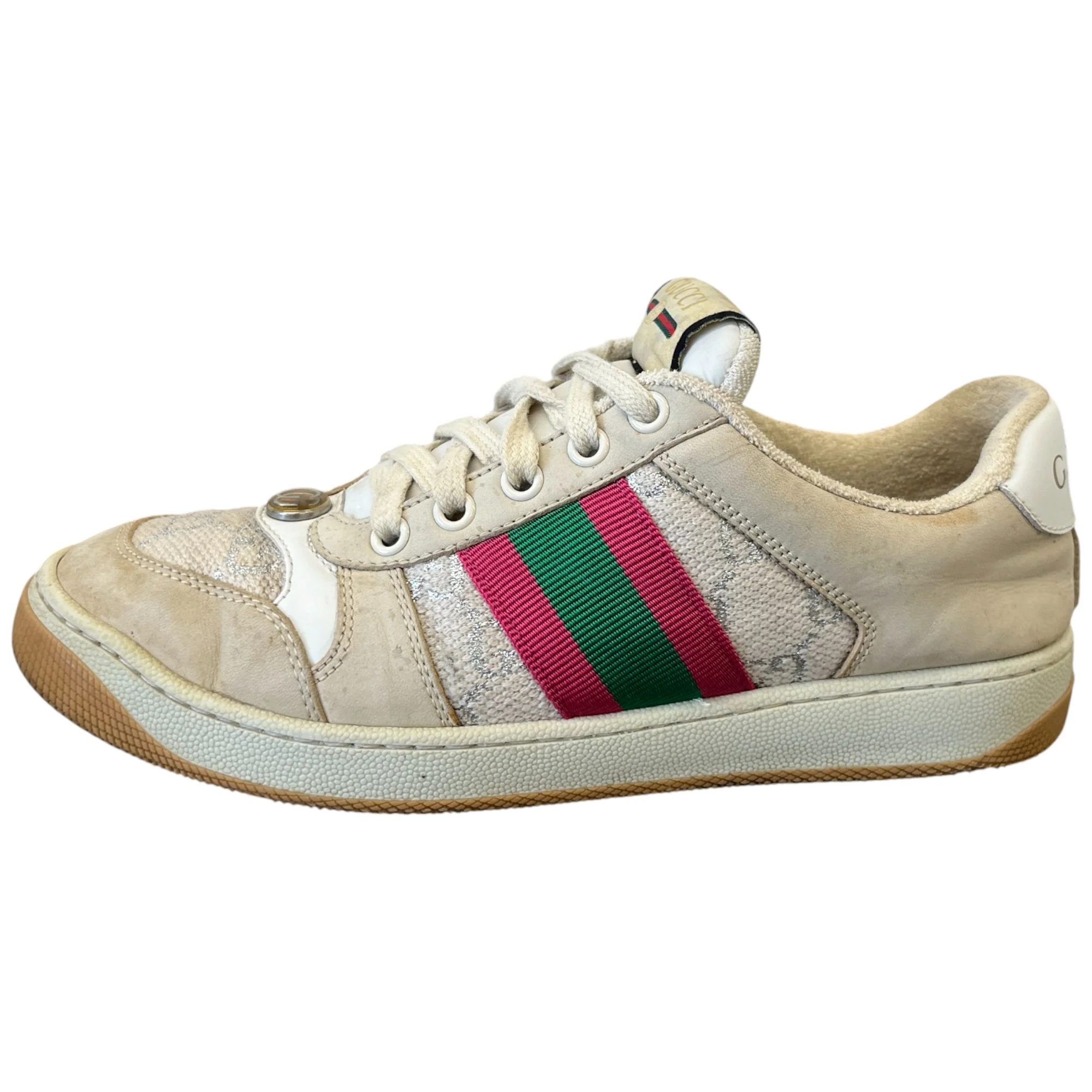Women's Screener Distressed Low Trainers Beige Size EU 36.5 / UK 3.5 - Image 5