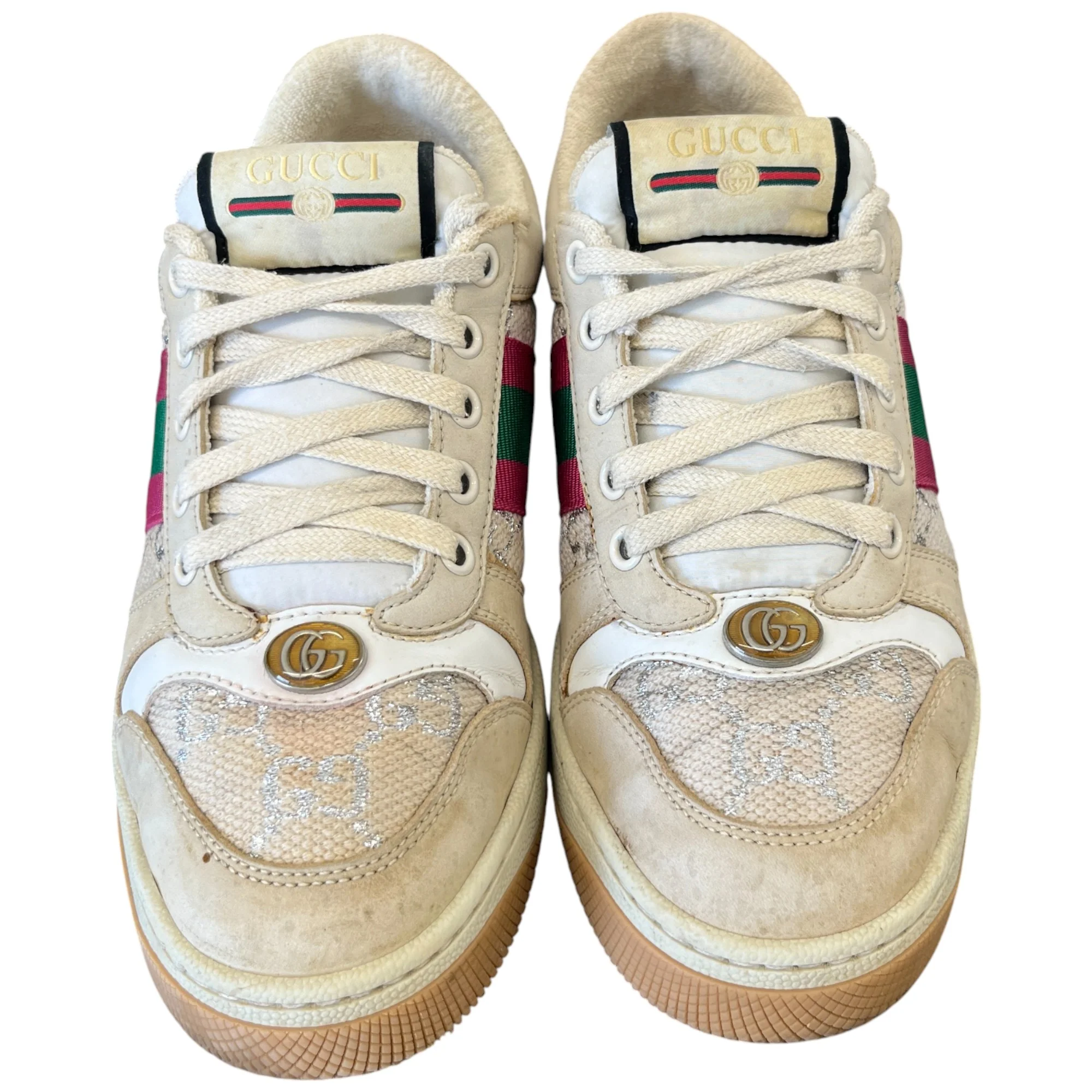 Women's Screener Distressed Low Trainers Beige Size EU 36.5 / UK 3.5 - Image 6
