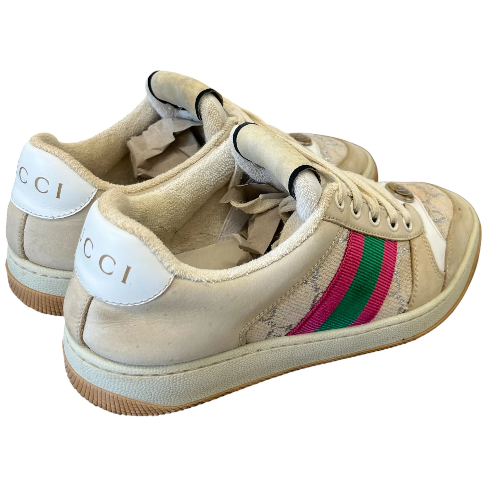 Women's Screener Distressed Low Trainers Beige Size EU 36.5 / UK 3.5 - Image 8