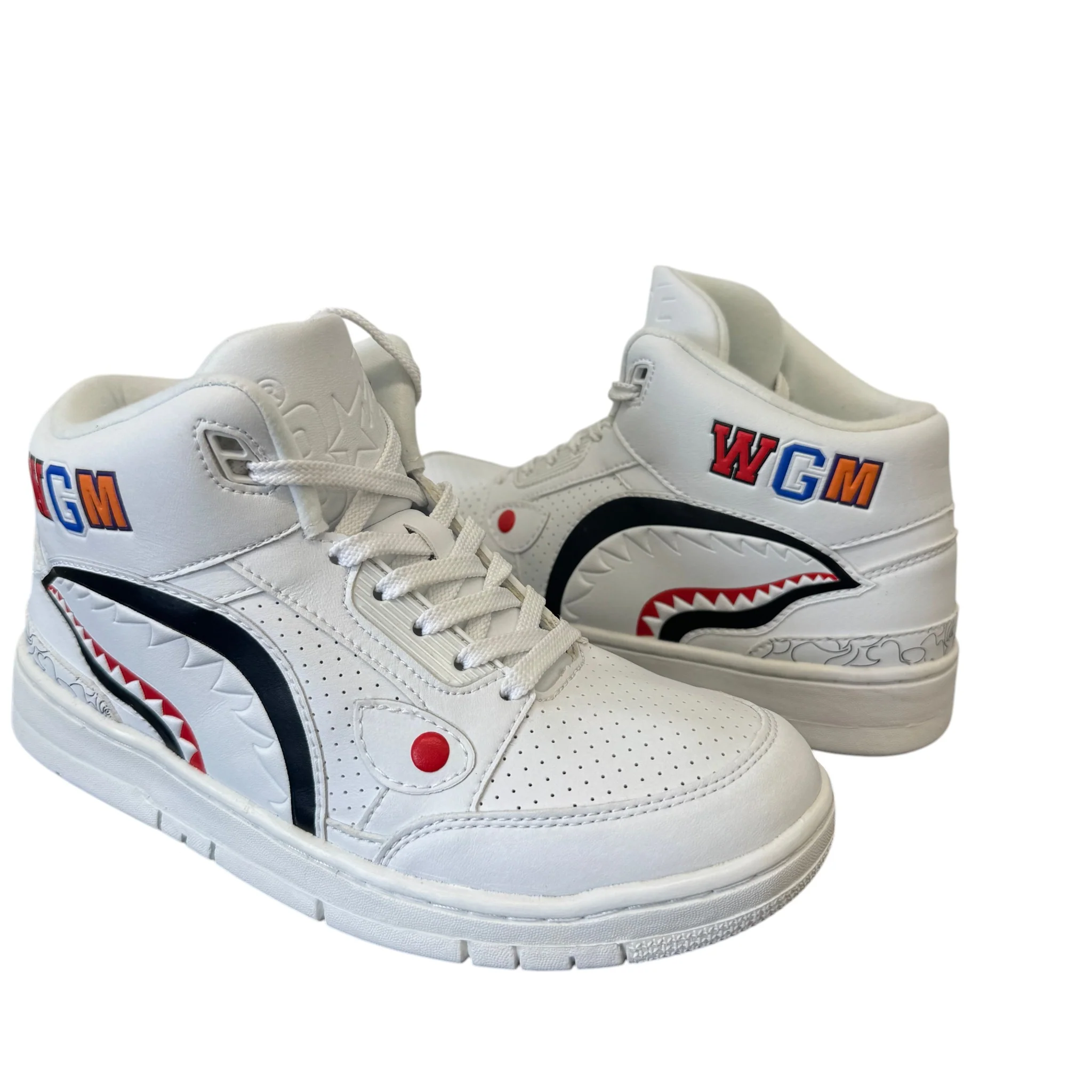 Women's Shark Cloud Stas High Trainers White Size EU 38 / UK 5 - Image 3